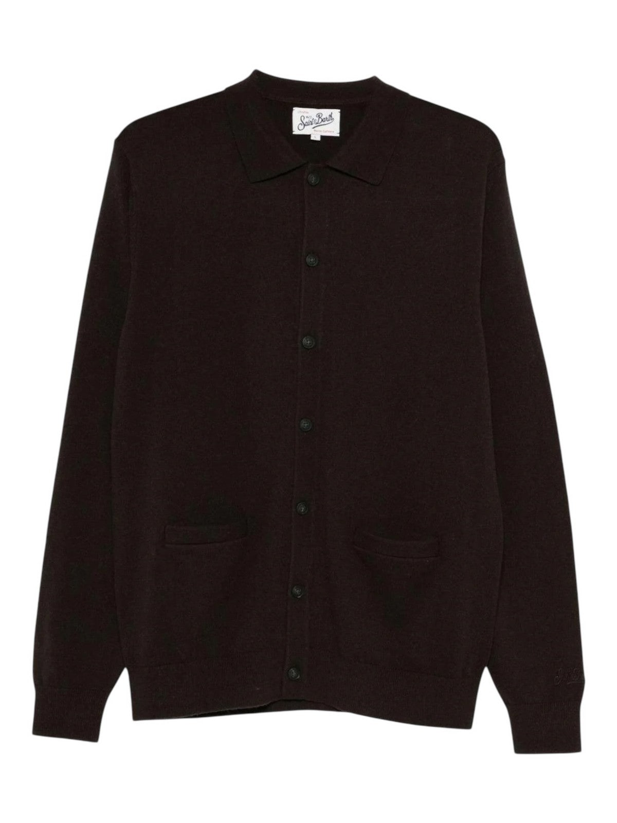 MC2 SAINT BARTH Cardigan Uomo HANOVER MERINOCASH 00029I 18H DARK BROWN