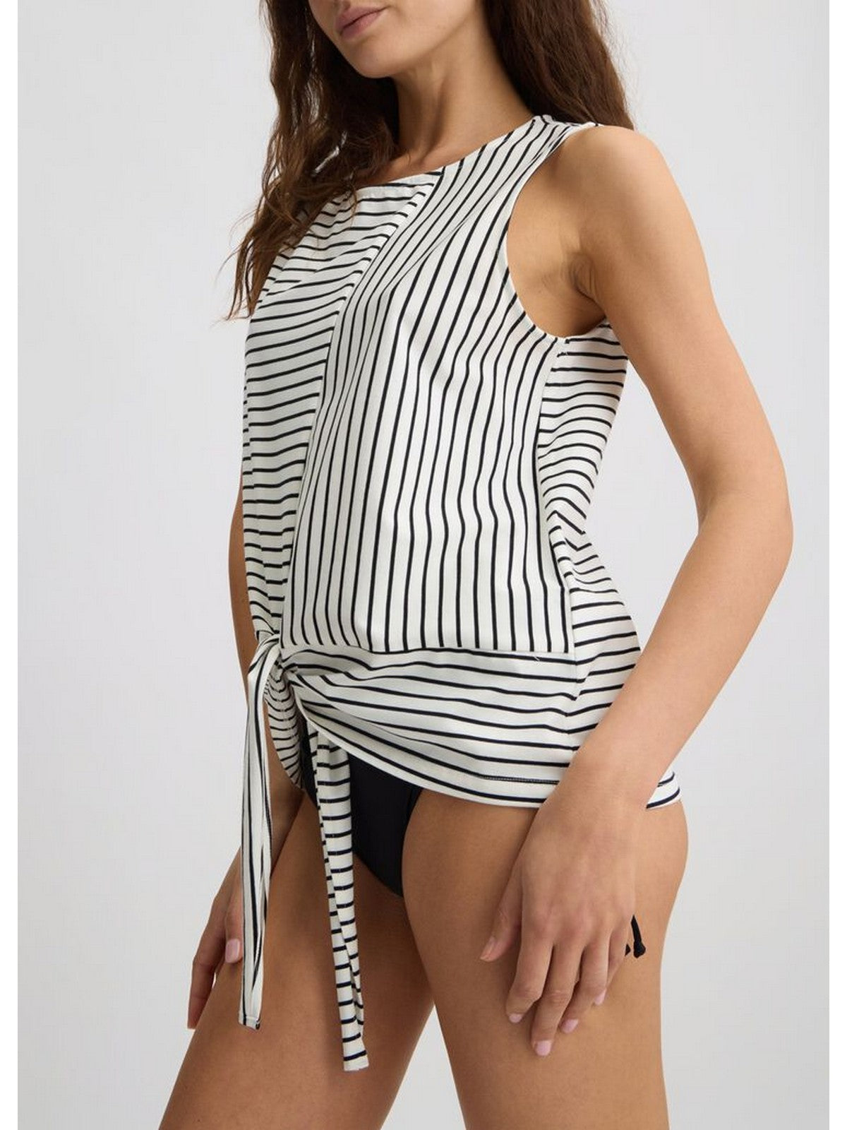 LIU JO BEACHWEAR T-shirt Donna  VA5183J4909 M9172 SNOW WHITE/RIGA NERO gioboutiqueweb