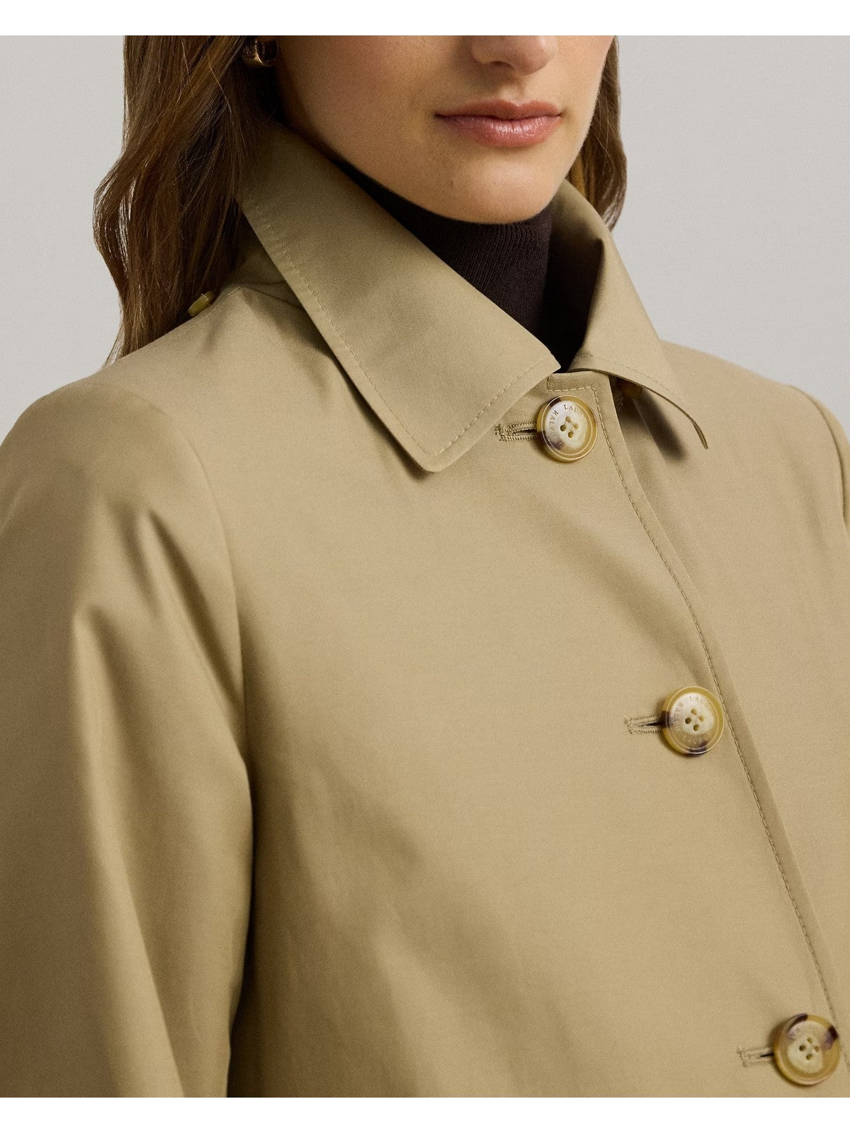 LAUREN RALPH LAUREN Trench Donna "SB RN 34""-LINED-COAT" 297967121 002 BIRCH TAN gioboutiqueweb
