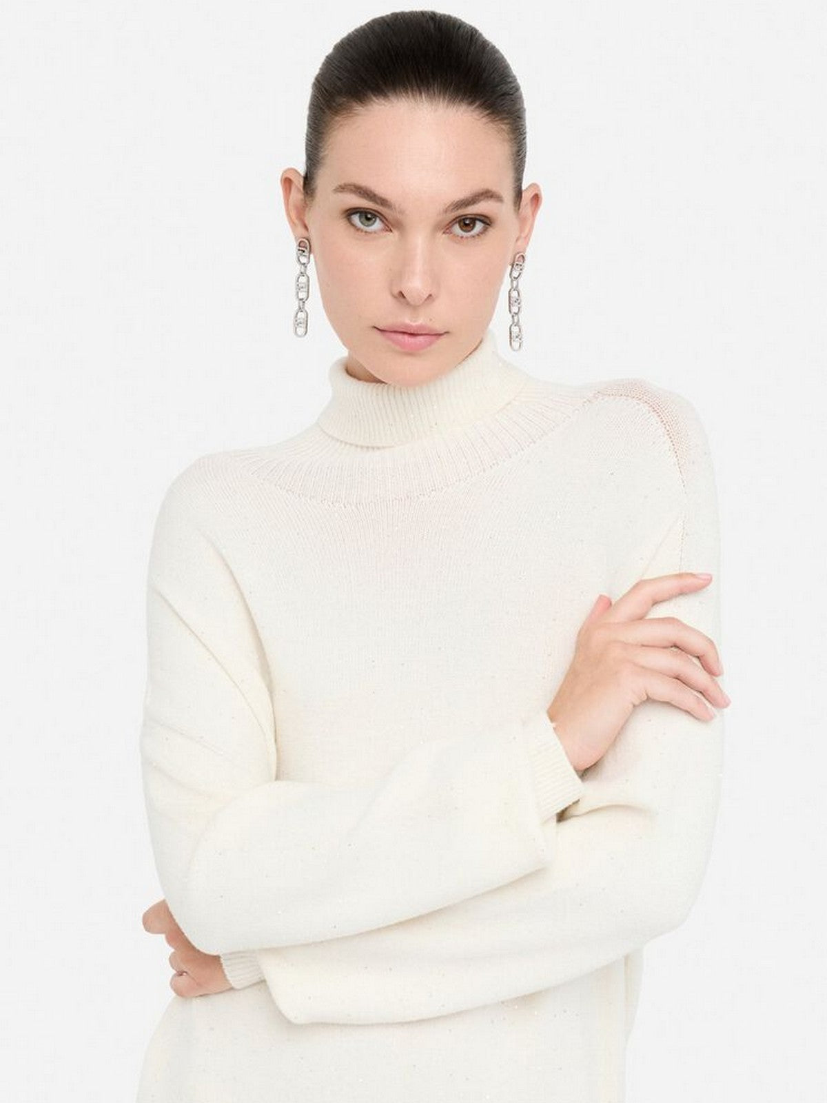 LIU JO WHITE Abito Donna  MF5484MA27R W9167 Bianco lana met.