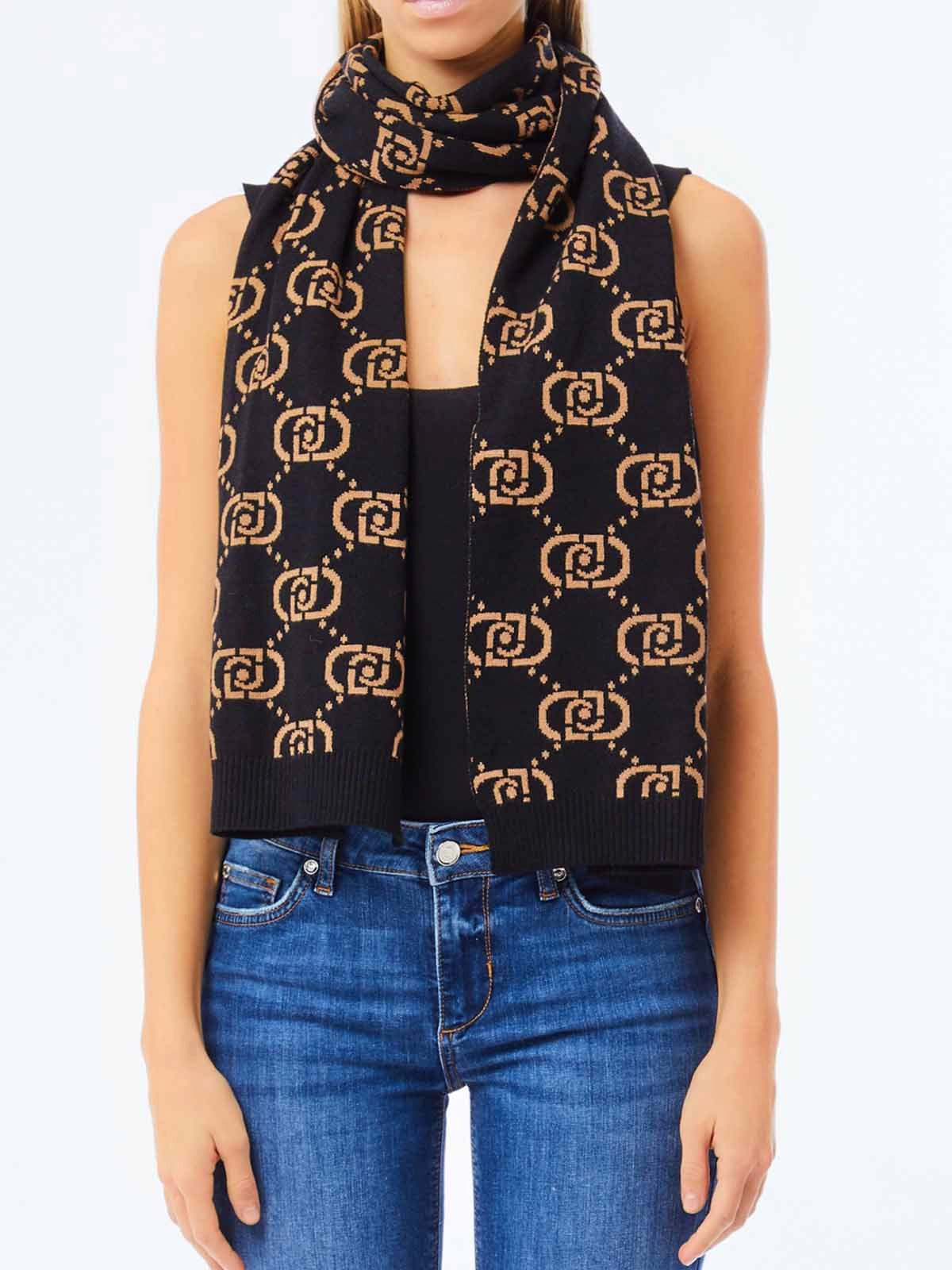 LIU JO SOFT Sciarpa Donna  2F5004M0300 09N37 Nero/cammello