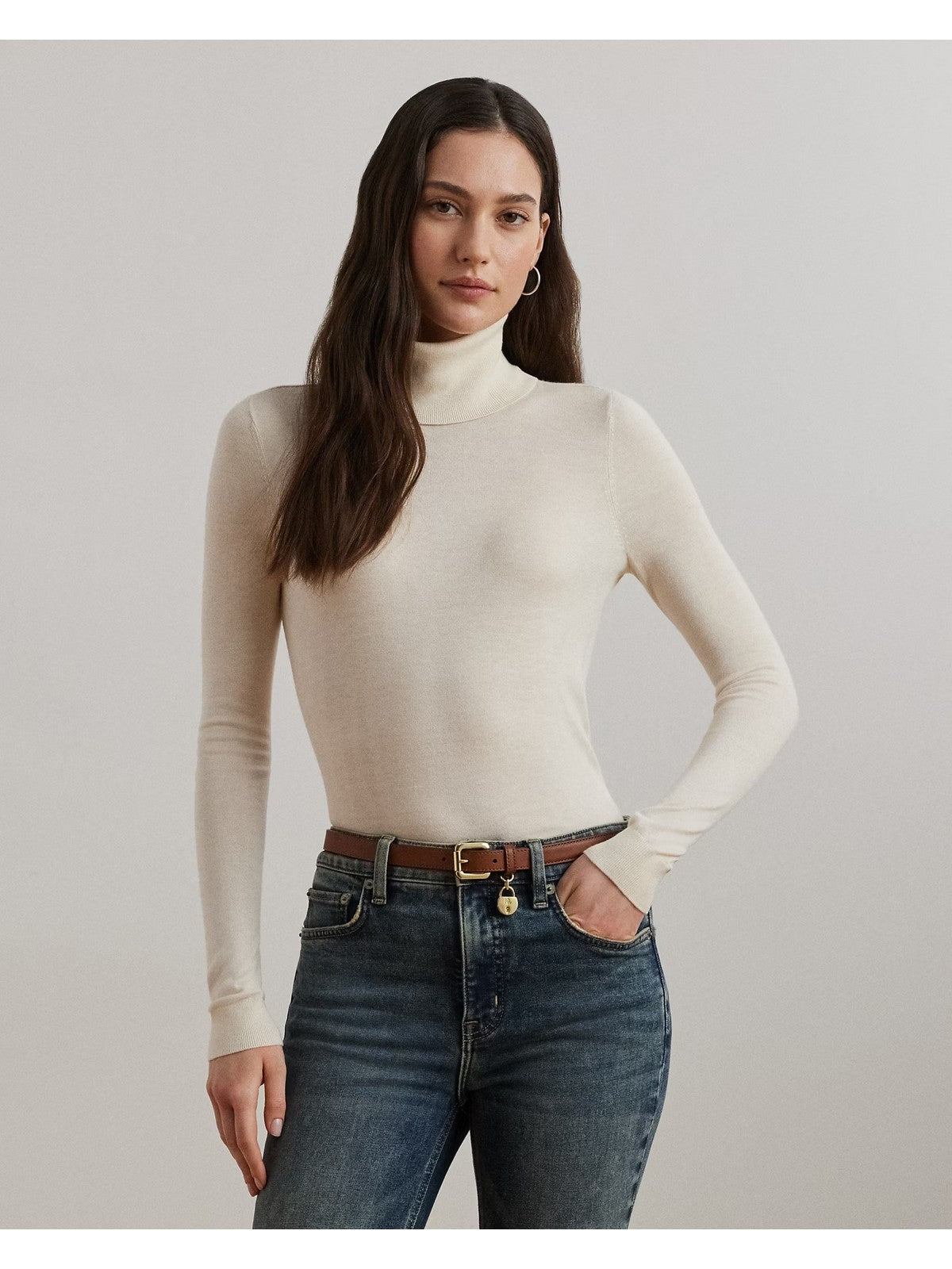 LAUREN RALPH LAUREN Maglione dolcevita Donna ZOE-LONG SLEEVE-PULLOVER 200940470 001 MASCARPONE CREAM