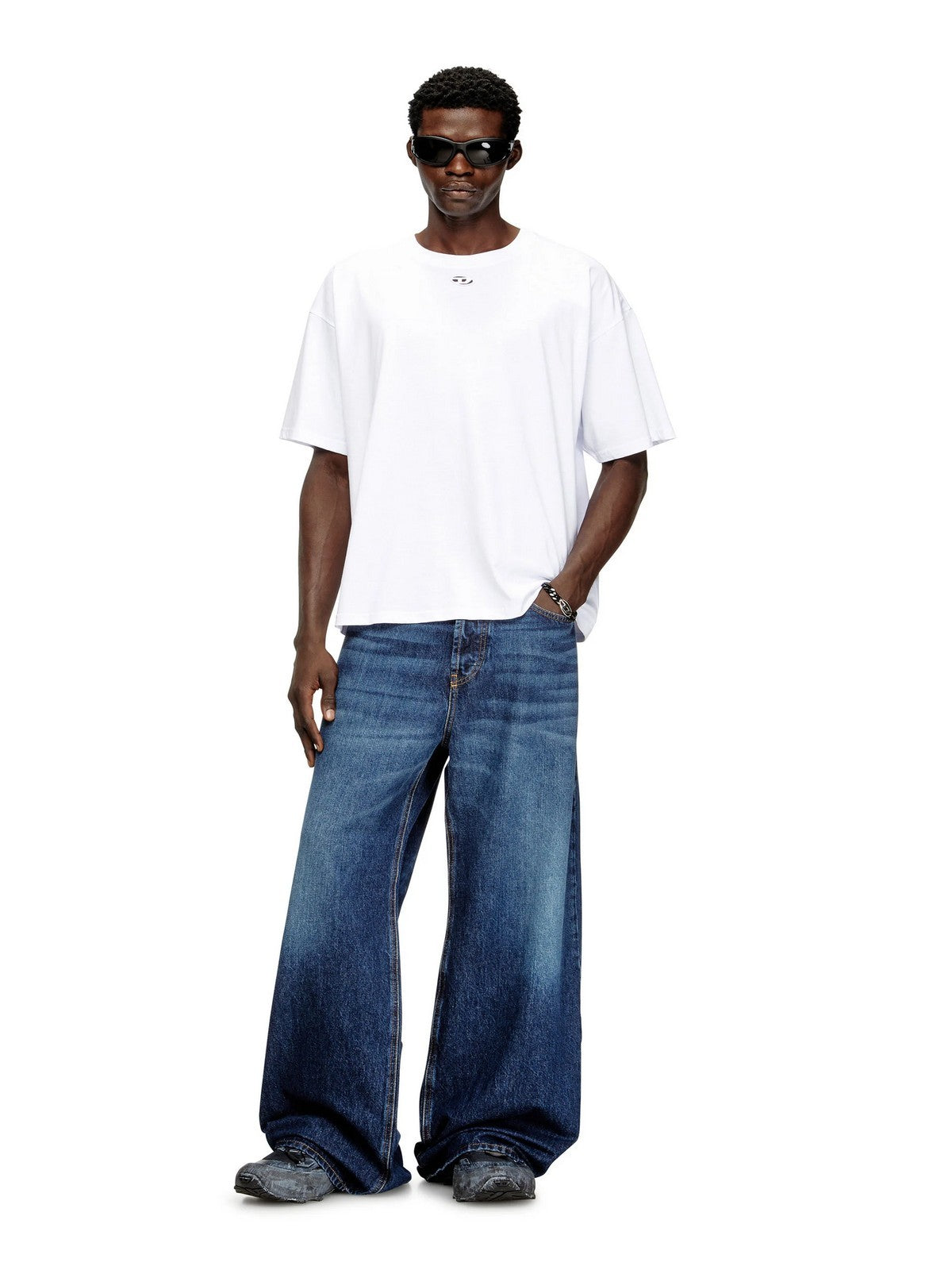 DIESEL Herren T-Shirt T-BOXT-DCO T-SHIRT A20049 0NIAX 100 100 – WEISS