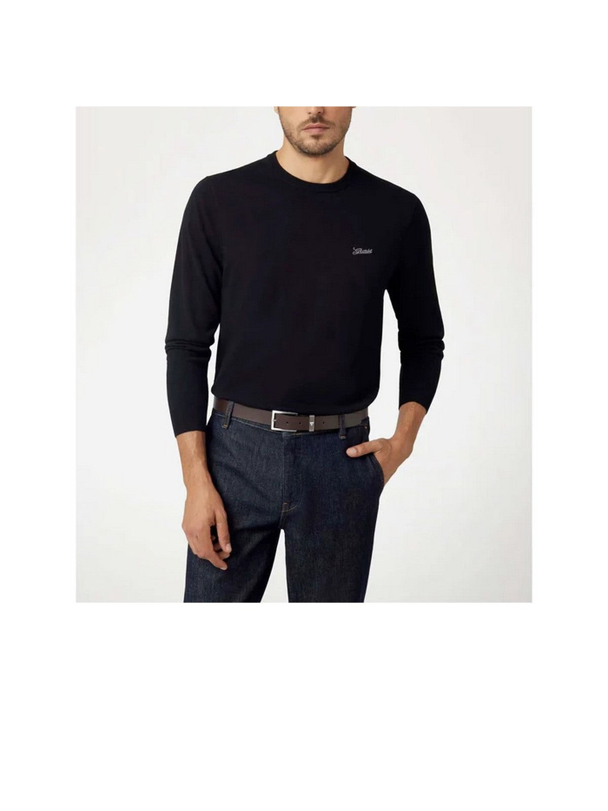 GUESS Maglione Uomo DANIEL CN LS BASIC SWTR M5YR26 Z0122 JBLK Jet Black A996