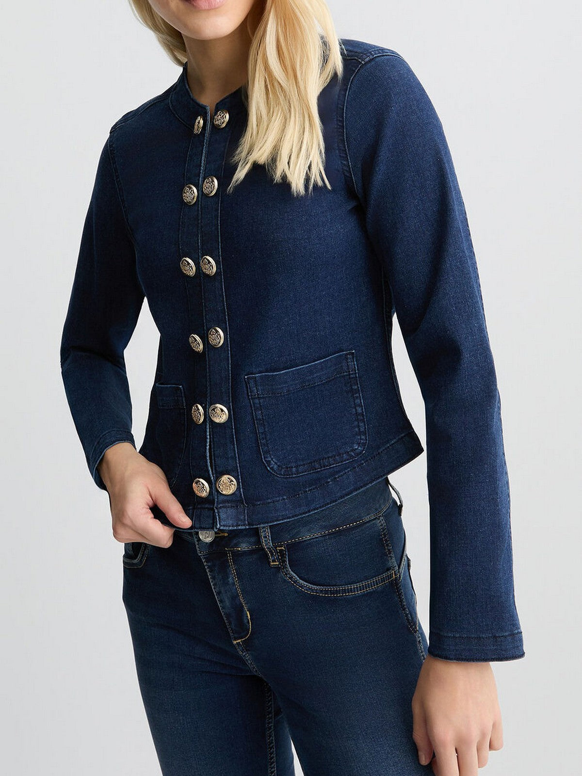 LIU JO BLUE DENIM Giacca Donna  UA5085D4925 78816 Blu gioboutiqueweb