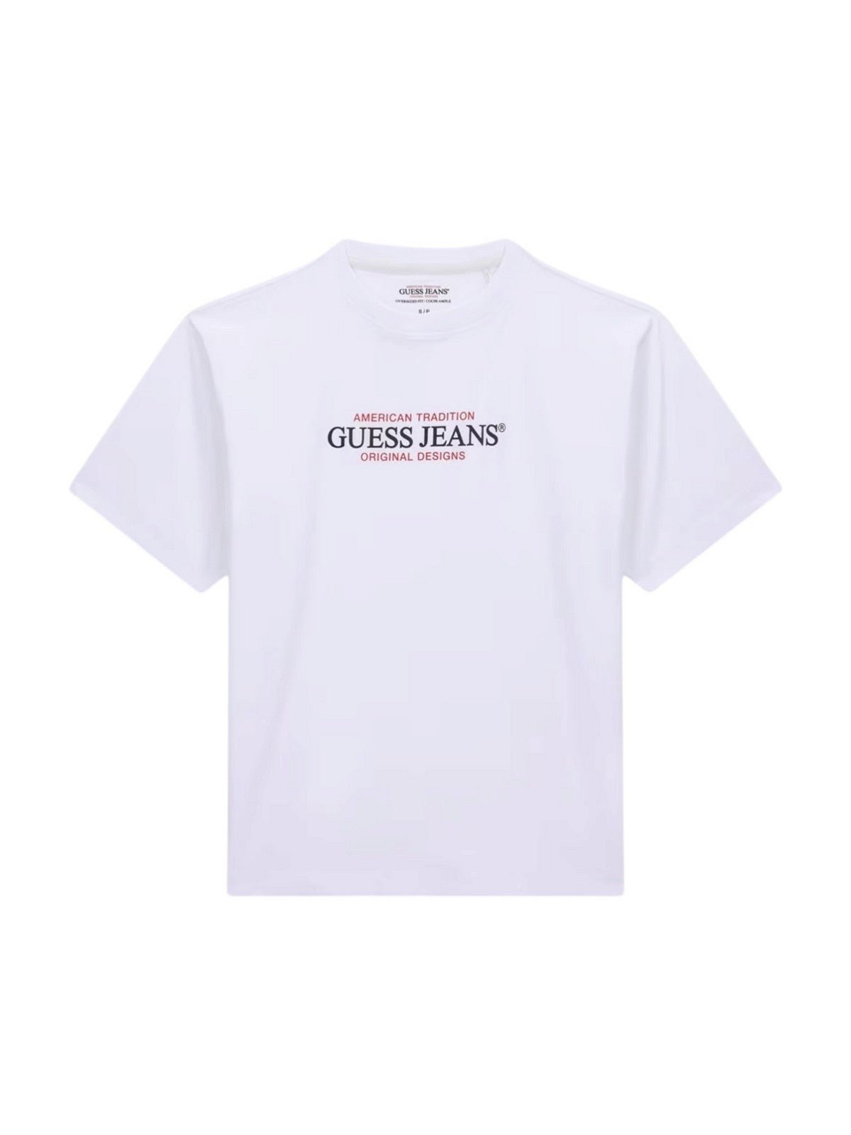 GUESS T-shirt Donna GJ SS CN OS AMERICAN TR TEE W4YI08 K8HM0 G011 PURE WHITE