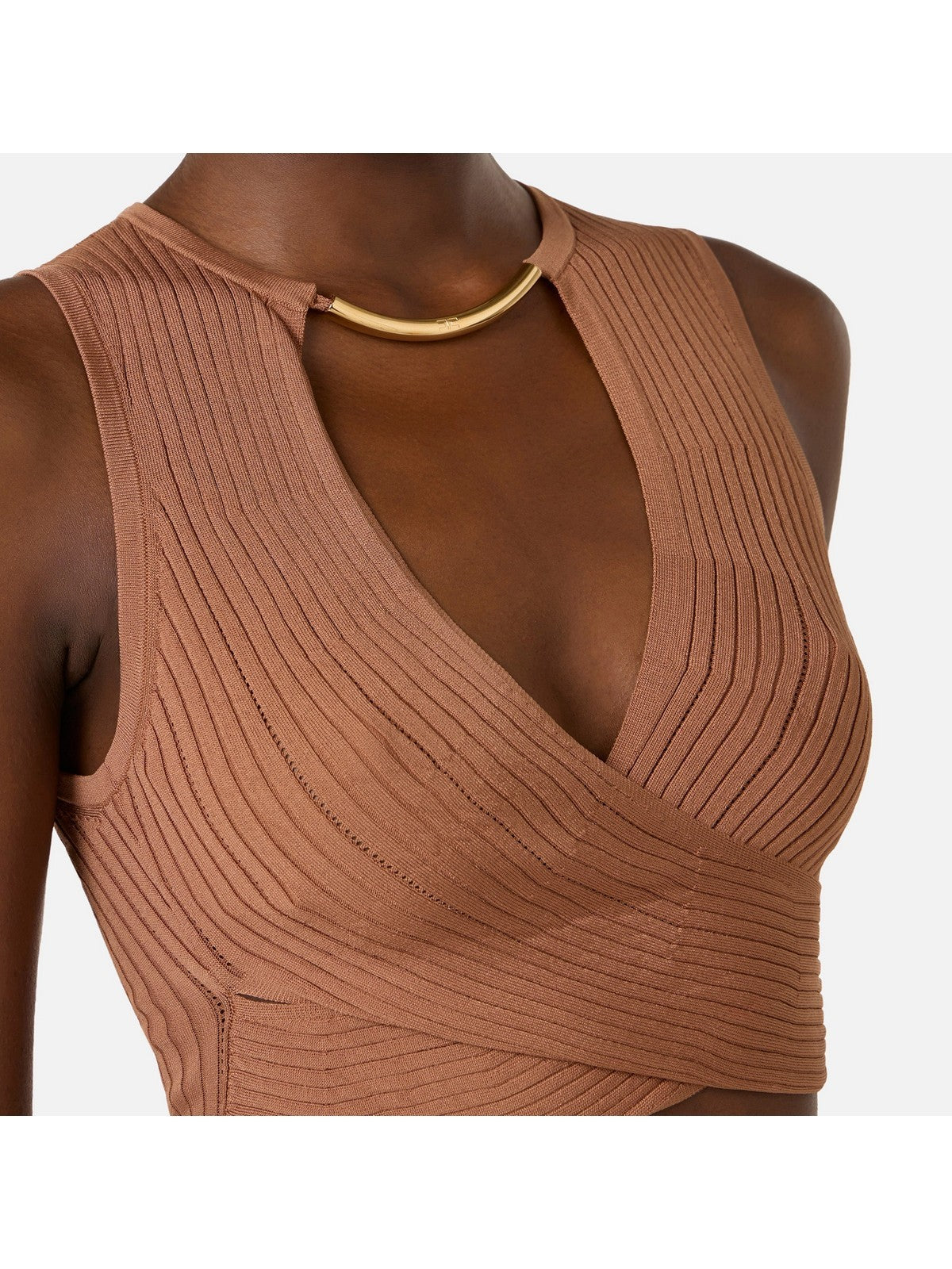 ELISABETTA FRANCHI Top Donna  TK76S61E2 600 CUOIO