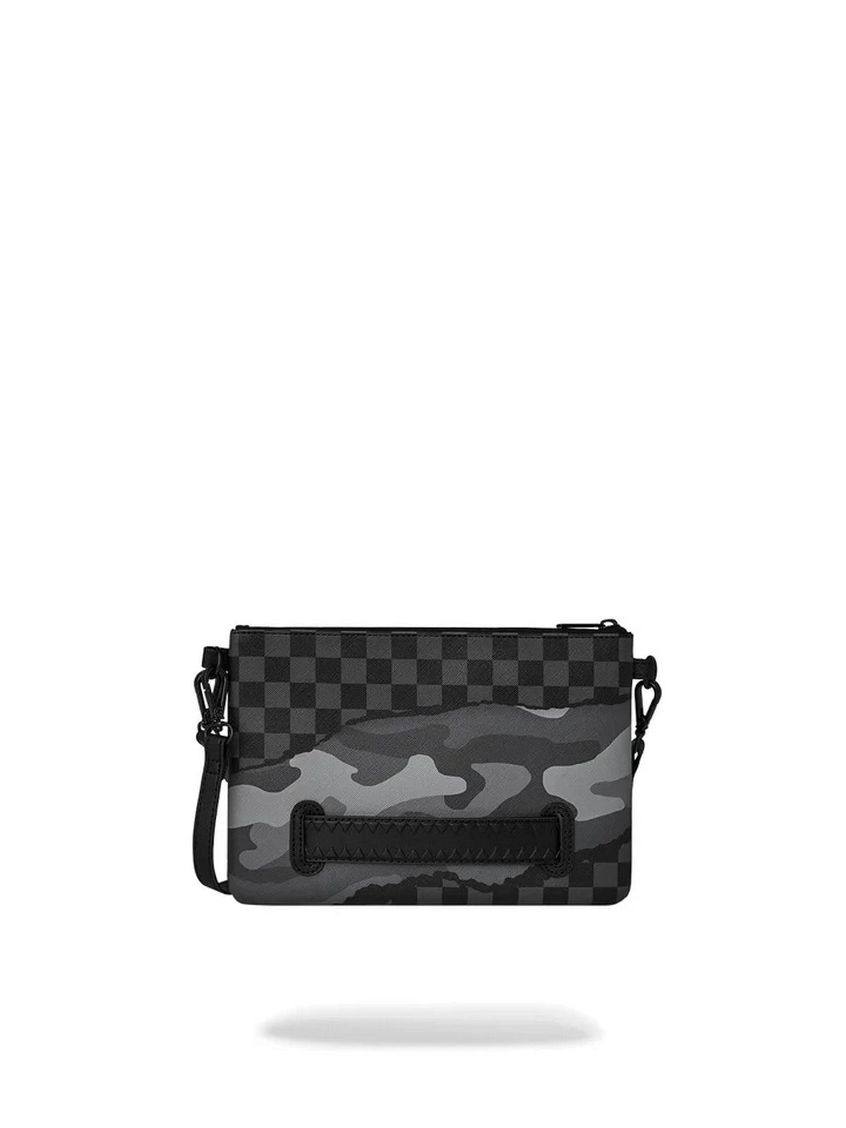 Sprühplatzkupplungsbeutel Männer aufgeteilt Camo Risse Cross Clutch Riemen 910b6582nsz Schwarz