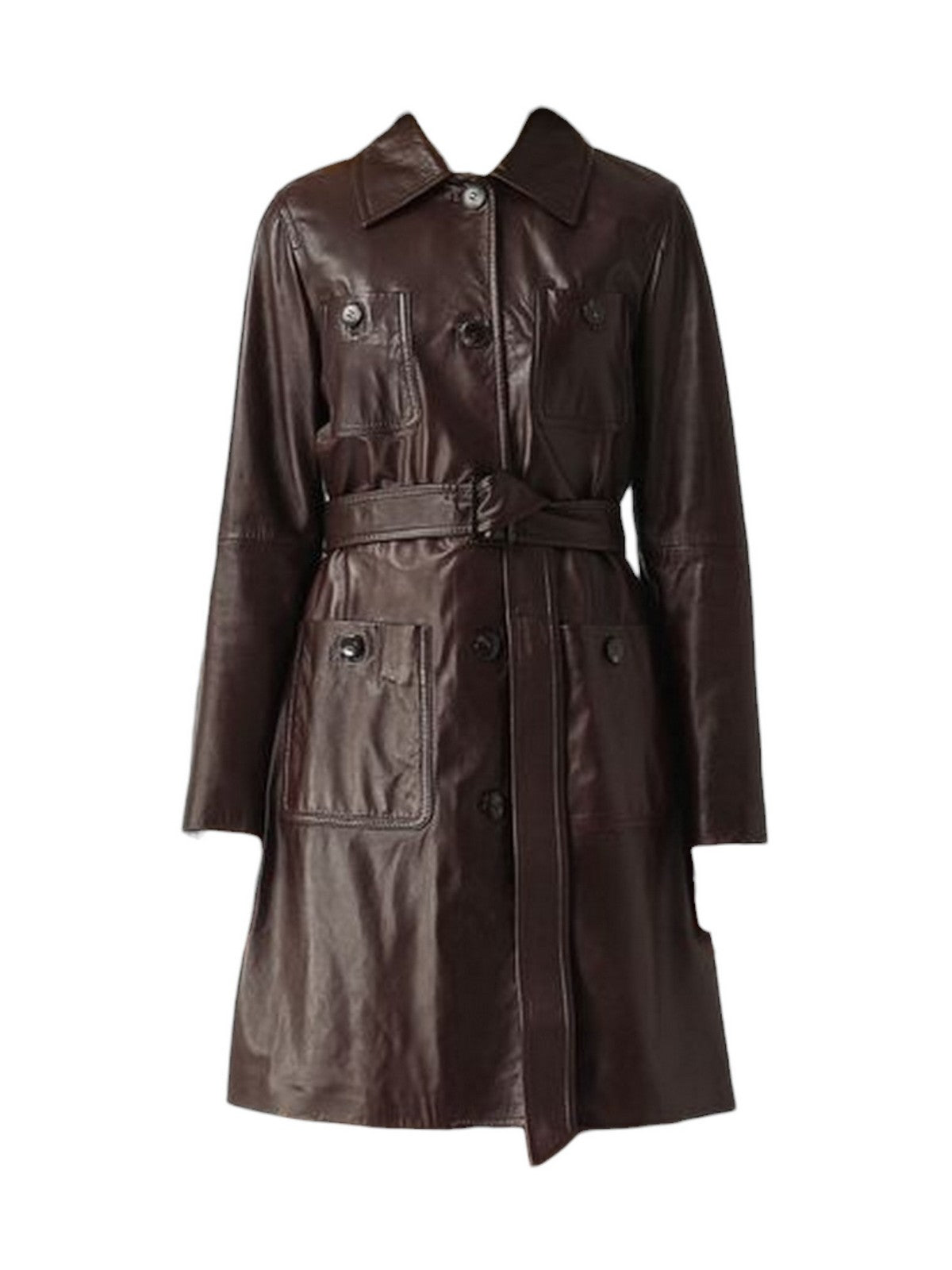 MAX MARA STUDIO Soprabito in pelle Donna MSTAMACA 2616471011600 002 Marrone