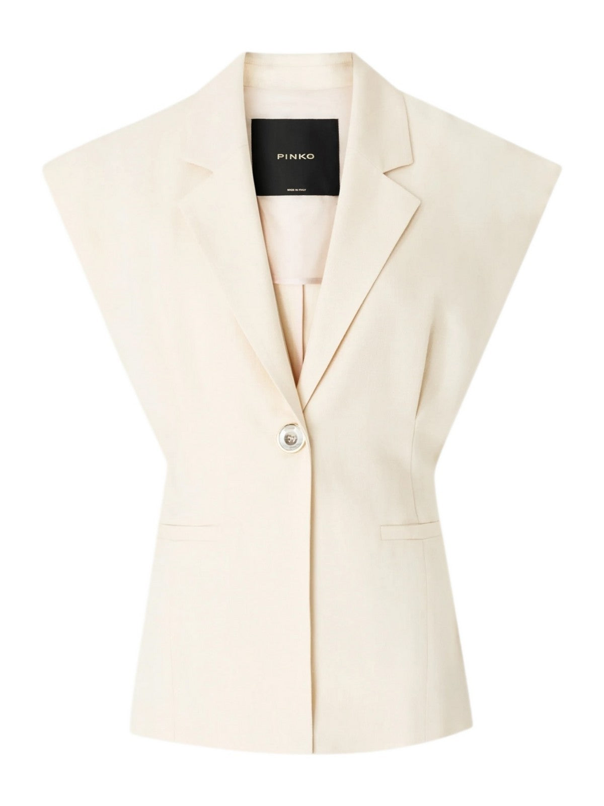 PINKO Gilet Donna FLOELLA GIACCA FRISOTTINO 106509-A2W6 C00 BIANCO CIGNO