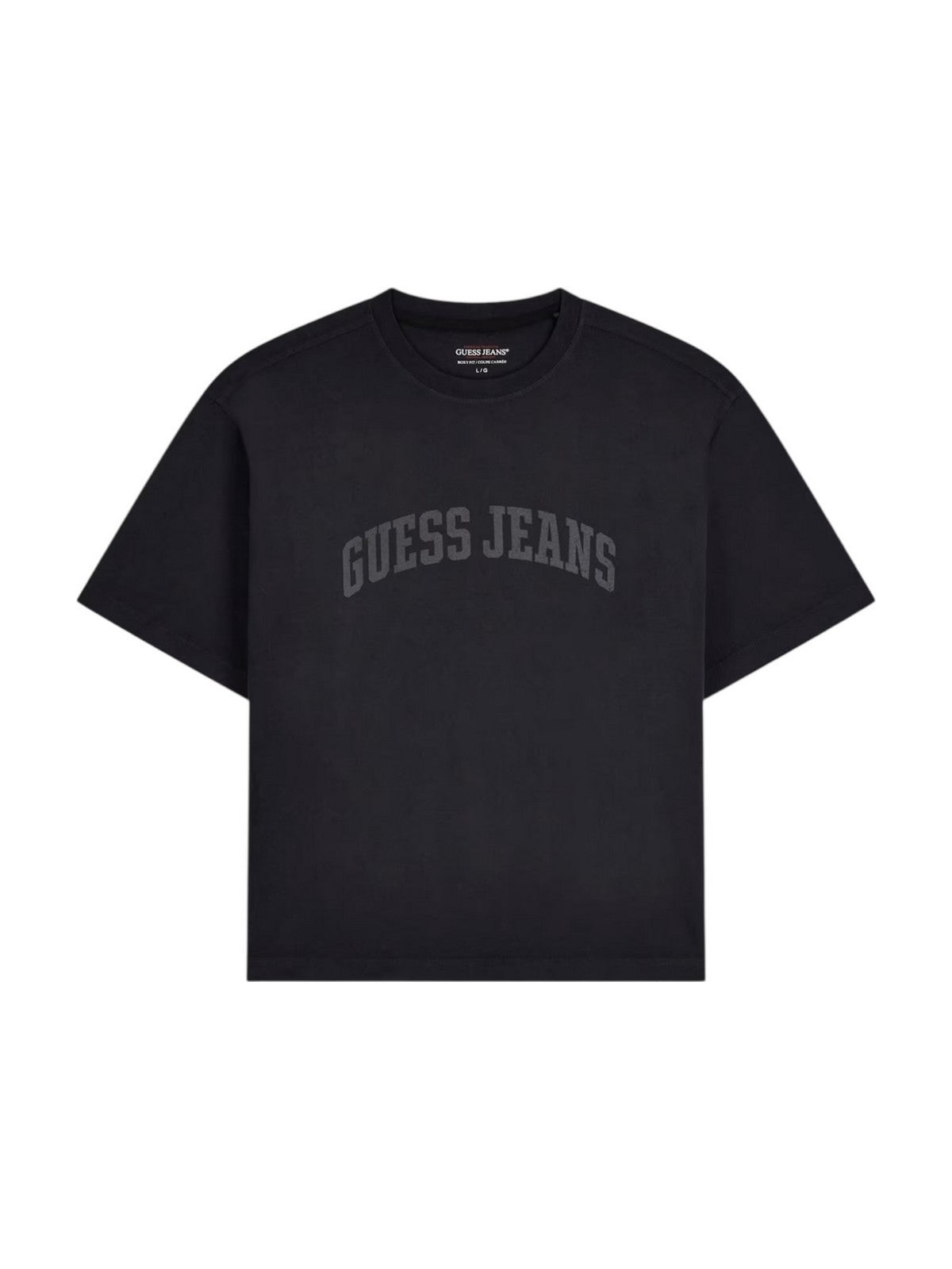 GUESS T-shirt Uomo GJ SS CN BOXY CROPPED TEE M6GIB6 K8FQ4 JTMU JET BLACK MULTI