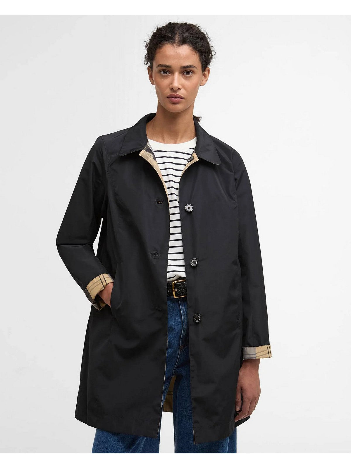 BARBOUR Giubbino Donna BABBITY SHOWERPROOF LSP0233 BK11 BLACK/DRESS TARTAN