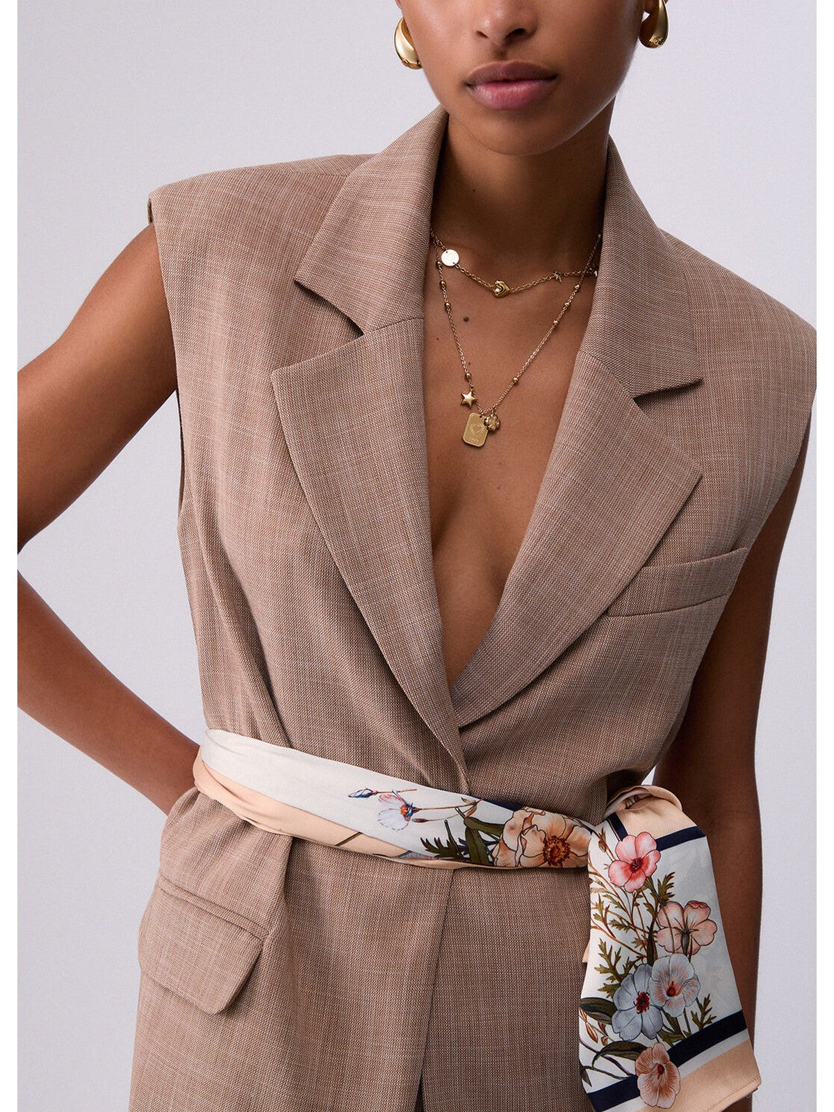 LIU JO WHITE Gilet Donna  WA6165T332A 02153 Biscotto mel.