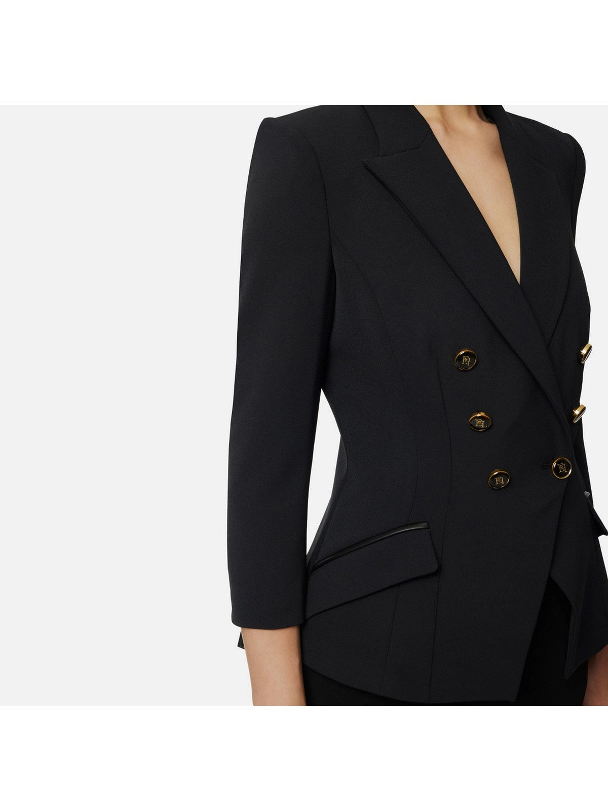 ELISABETTA FRANCHI Giacca Donna  GI17456E2 110 Nero gioboutiqueweb