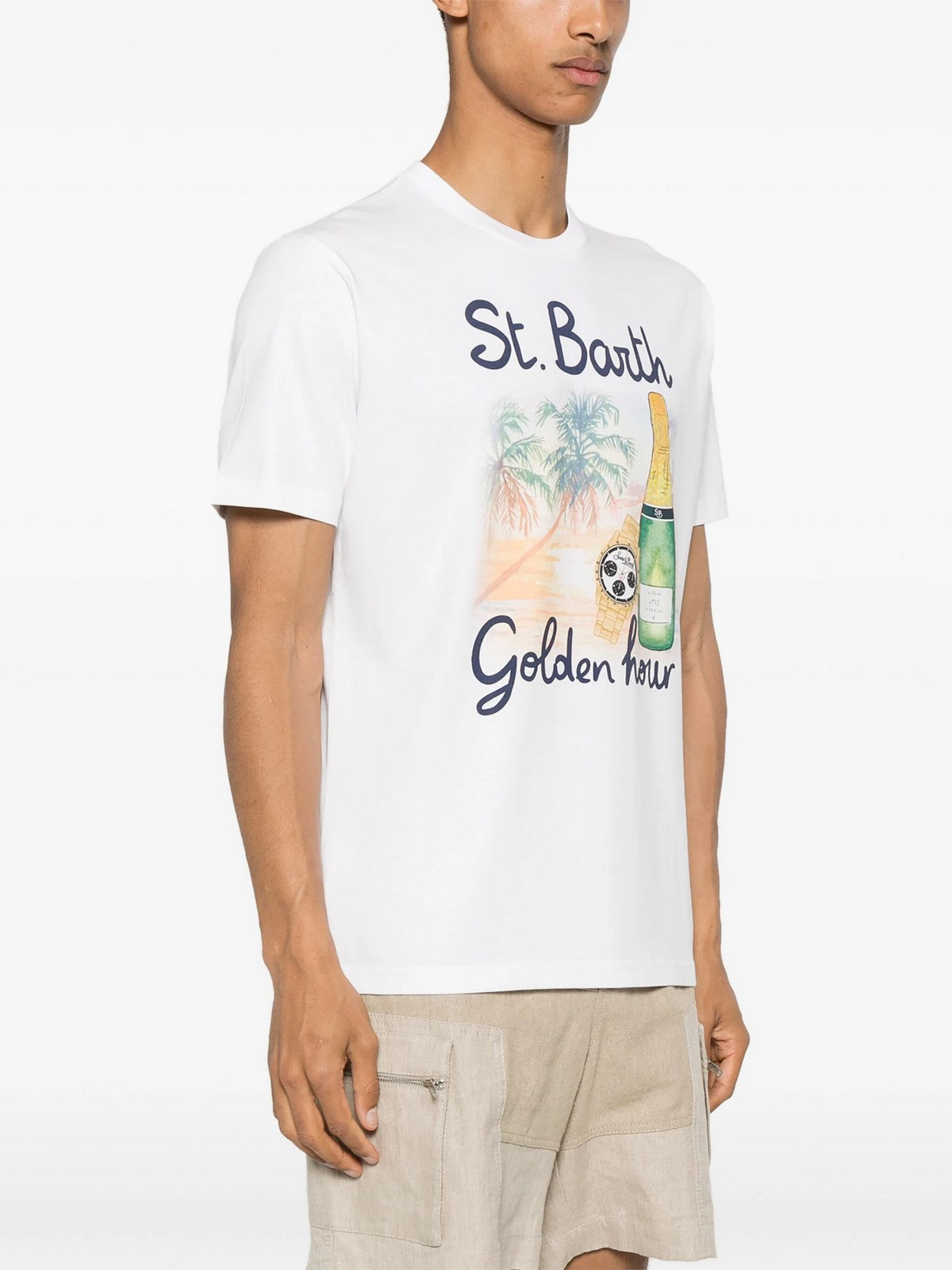 T-shirt MC2 Saint Barth i Polo Men Tshirt Man 04519f White