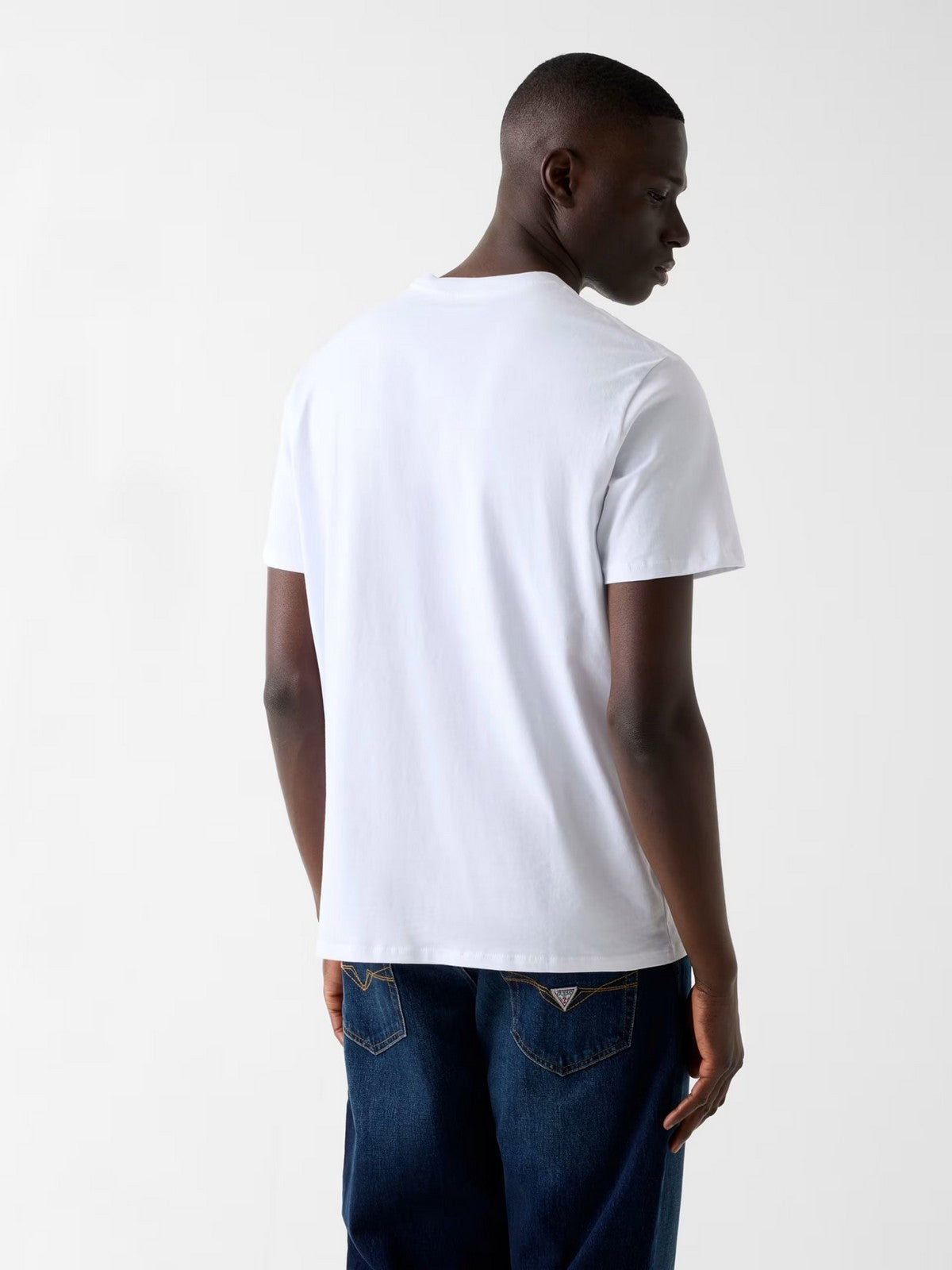 GUESS T-shirt Uomo SS BSC SHIMMER QUATTRO G TEE M6RI03 I3Z14 G011 PURE WHITE