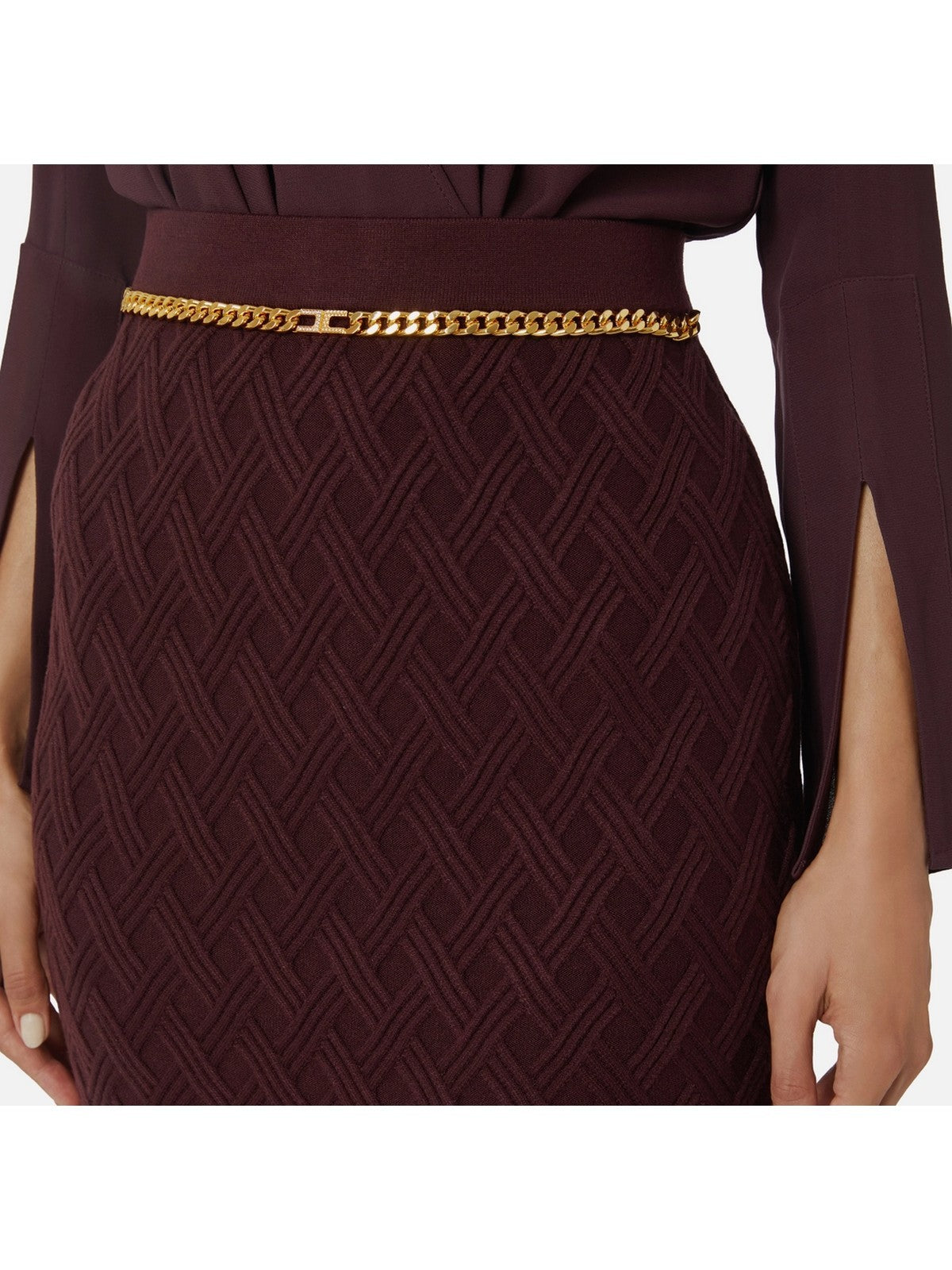 ELISABETTA FRANCHI Gonna Donna  GK20B56E2 EA4 MERLOT