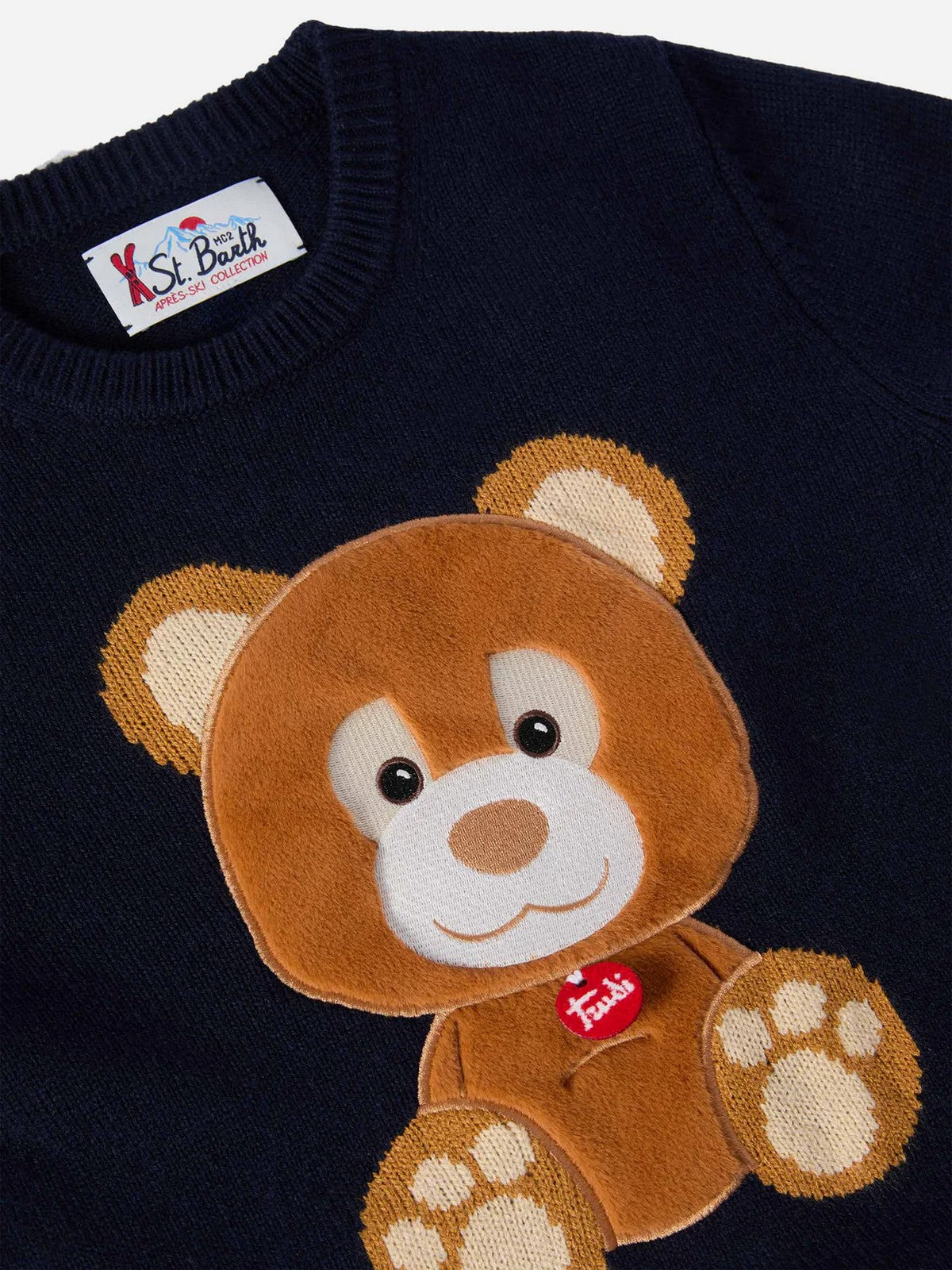 MC2 SAINT BARTH Maglione Bambini e ragazzi  DOUGLAS 01877I TRUDI ORSO 61 PATCH