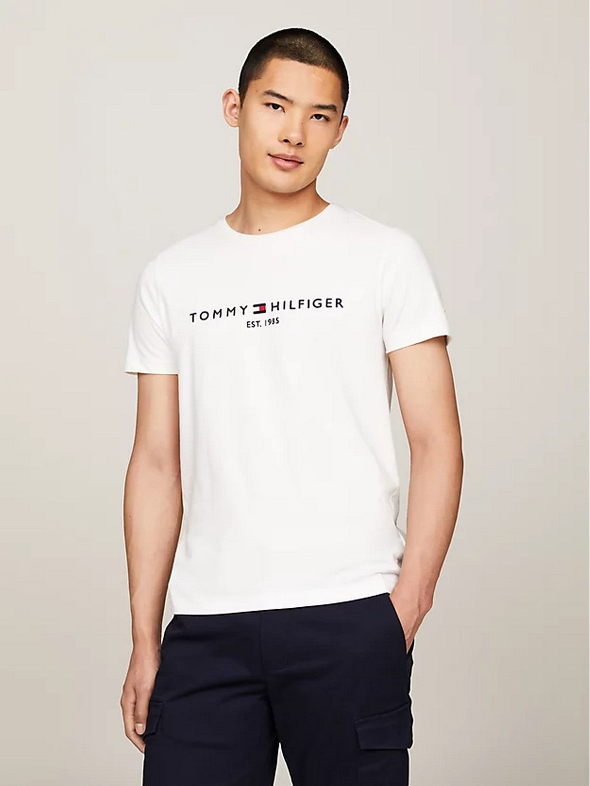 TOMMY HILFIGER T-Shirt e Polo Uomo  MW0MW11465 118 Bianco