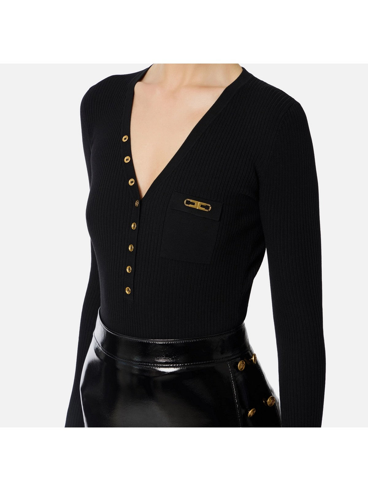 ELISABETTA FRANCHI Maglia Donna  MK12B56E2 110 Nero gioboutiqueweb
