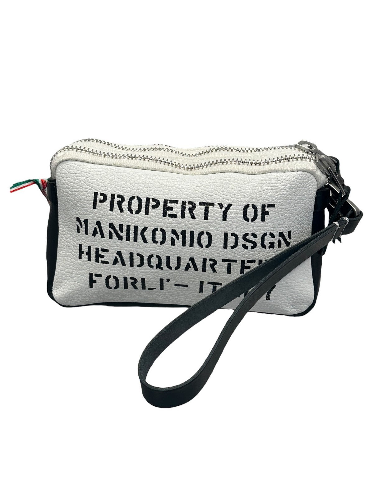 Manikomio dsgn sac d'embrayage homme borbello embrayage pm02 blanc