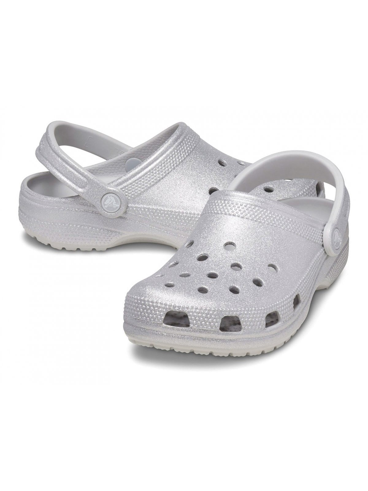 CROCS Pantoufle classique à paillettes pour femme W 205942 0IC Argenté