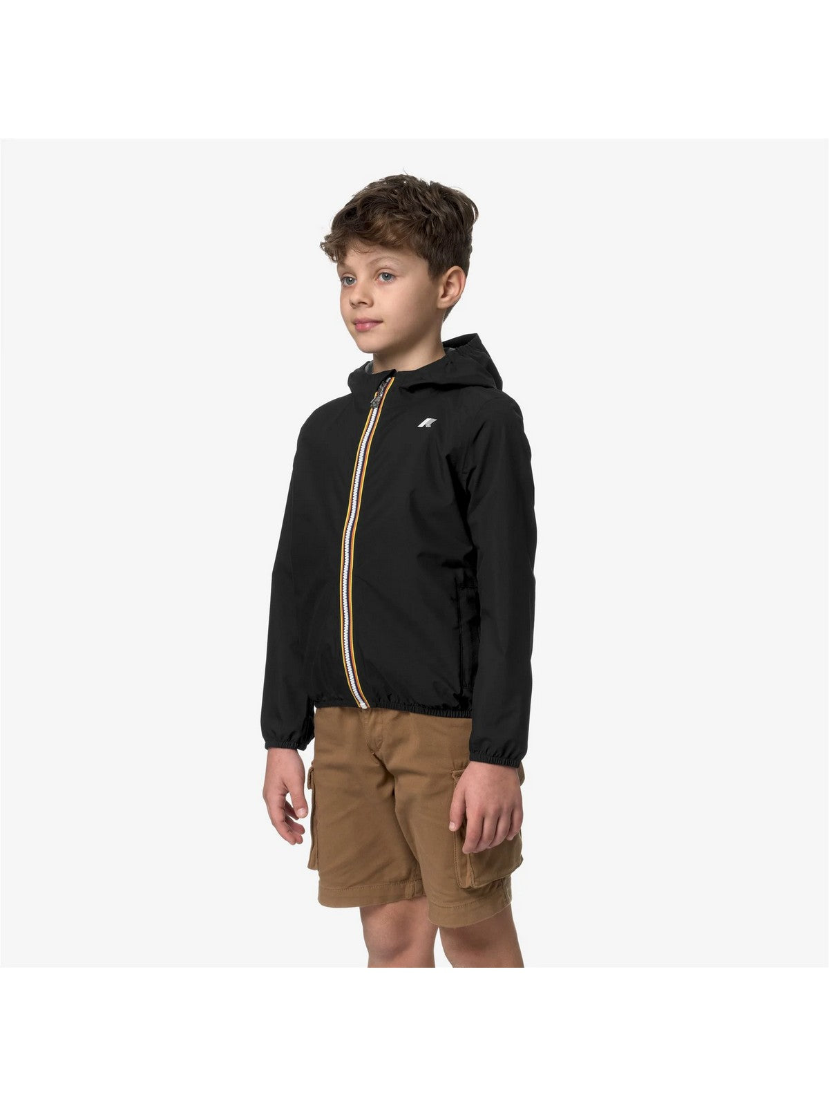 K-WAY KIDS Giubbino Bambini e ragazzi P. JACK STRETCH DOT K21371W USY BLACK PURE