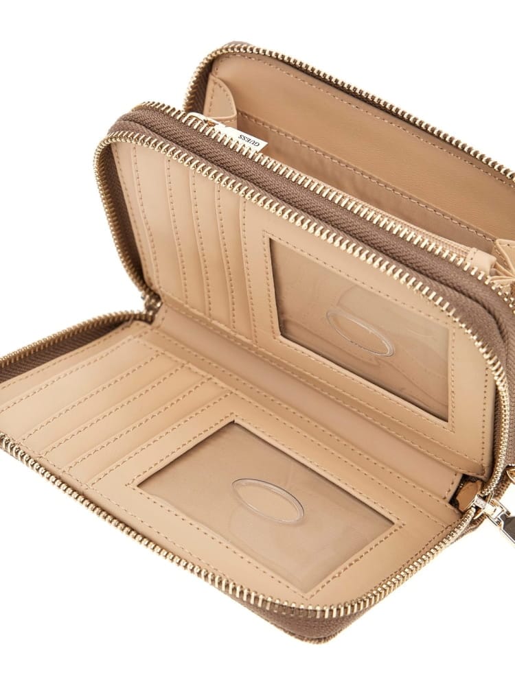 GUESS Portafoglio Donna LAUREL II SLG MED DOUBLE ZIP SWSG74 59164 LTL LATTE LOGO