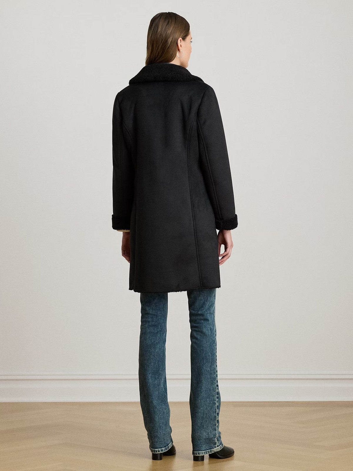 LAUREN RALPH LAUREN Cappotto Donna "FX SH SB 35""-UNLINED-COAT" 297P04121 001 BLACK