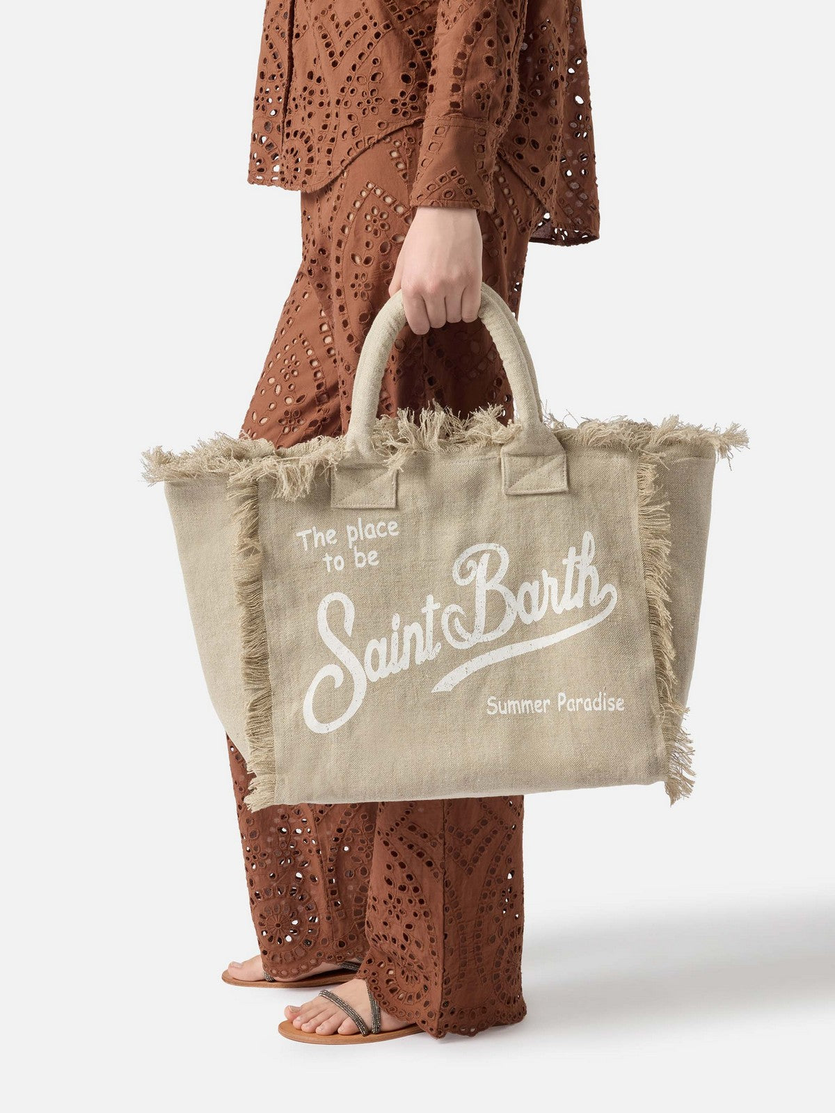 MC2 SAINT BARTH Borsa Donna  VANITY LINEN 01139L LINEN 11 BEIGE