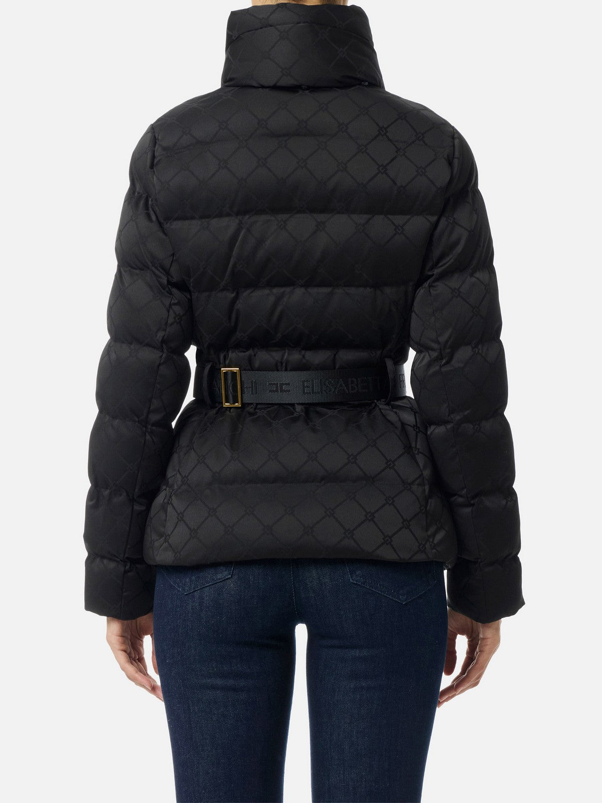 ELISABETTA FRANCHI Piumino Donna  PI83D56E2 110 Nero gioboutiqueweb