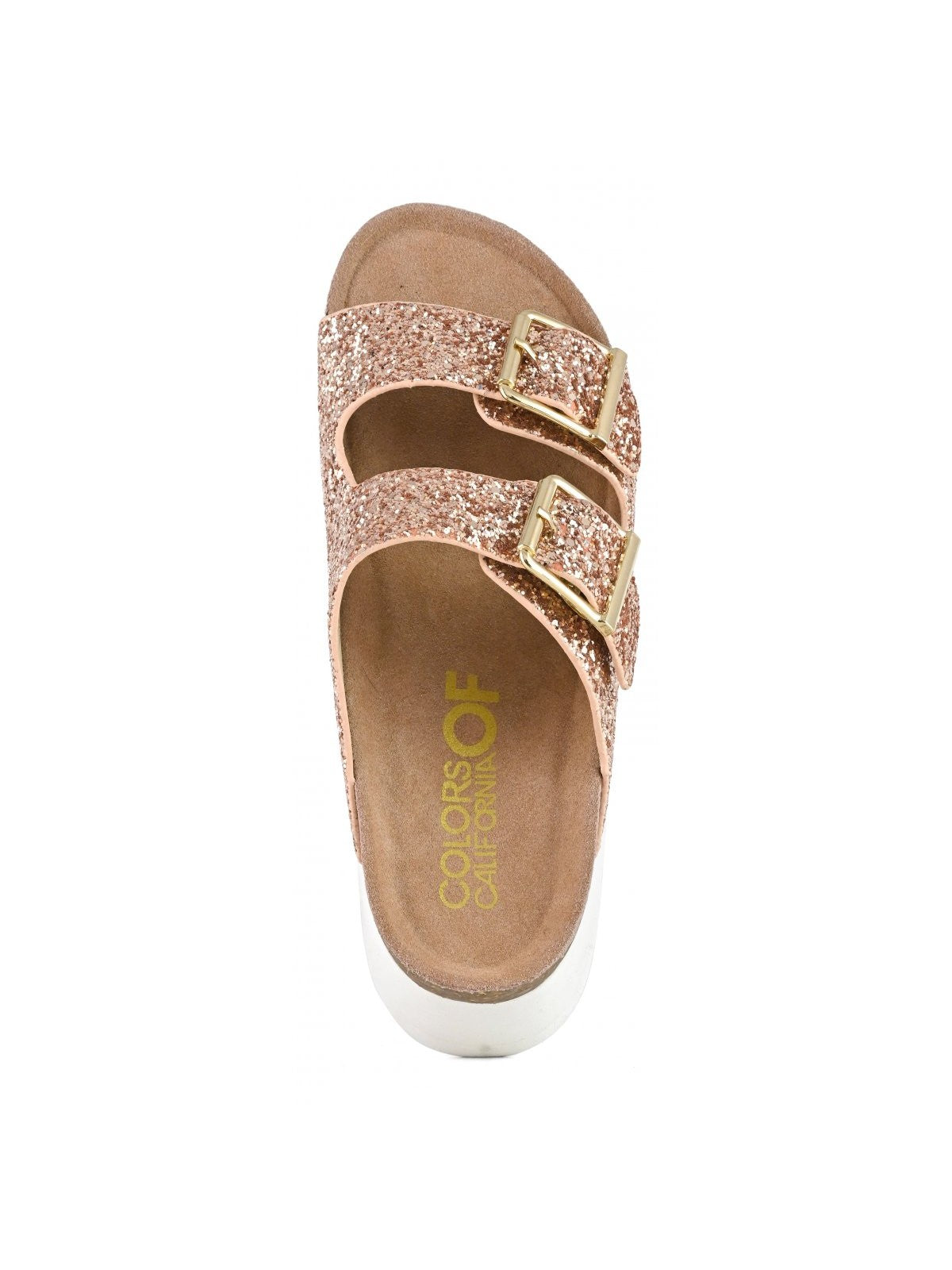 COLORS OF CALIFORNIA Sandale Sandale plateforme femme en paillettes HC.BES22 PKGOL Or