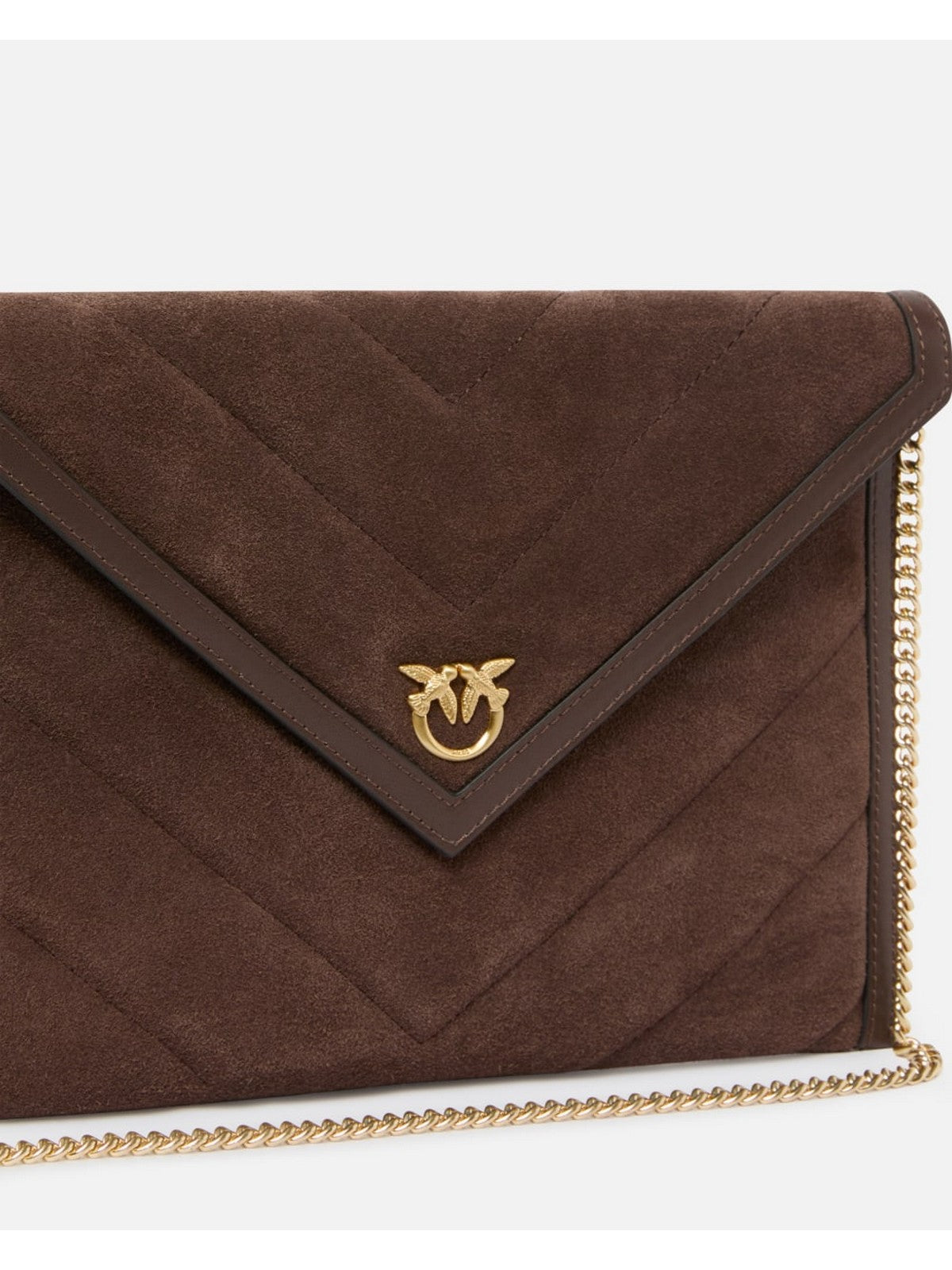 PINKO Pochette Donna FLAT PURSE HANDLE 104820-A2JH L74V MARRONE CASTANO MATT GOLD