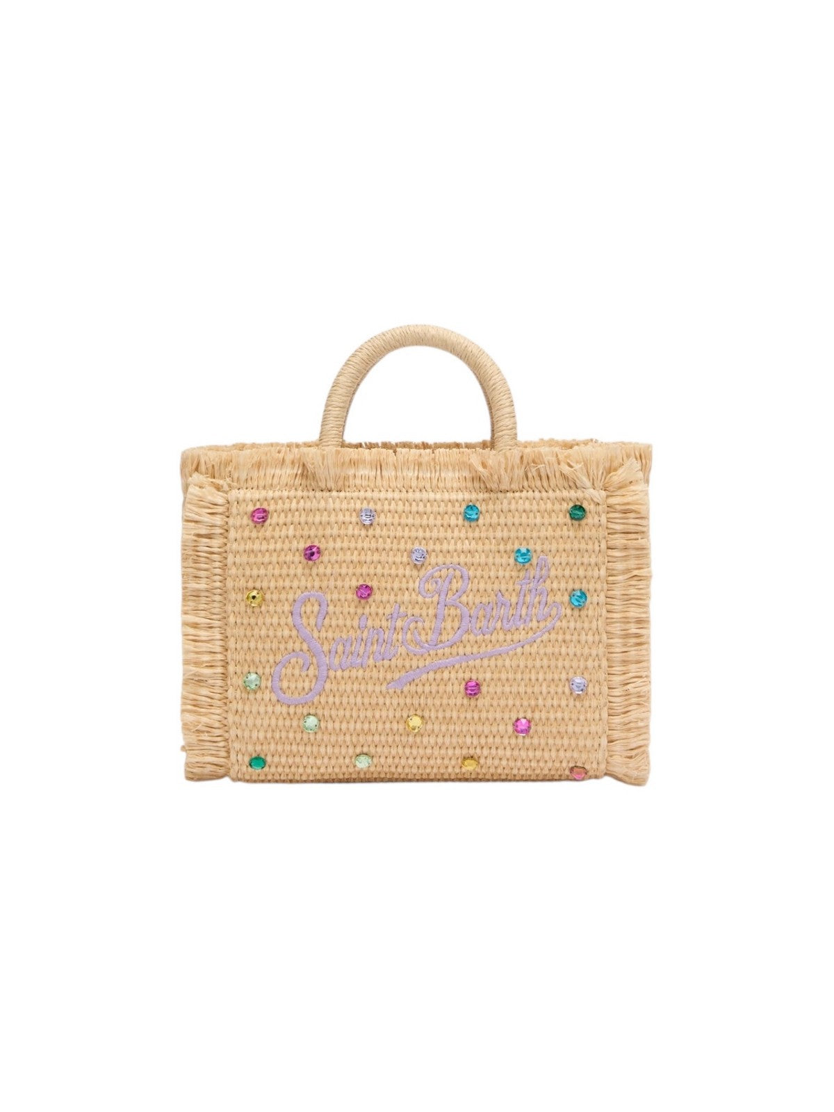 MC2 SAINT BARTH Borsa Donna  VANITY MINI STRAW N 02748L STRASS MULTI 10 EMB
