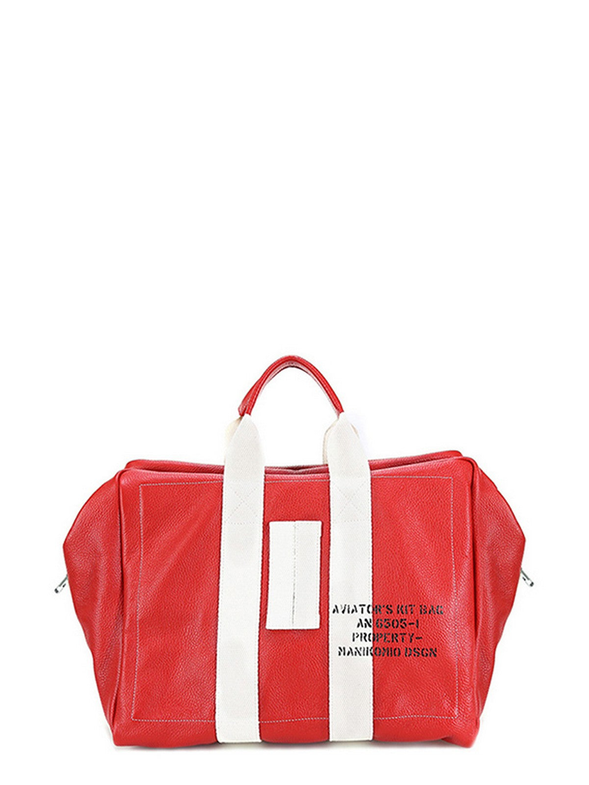 Manikomio DSGN Icono de bolso masculino de cuero AN6505-1 PM10 rojo