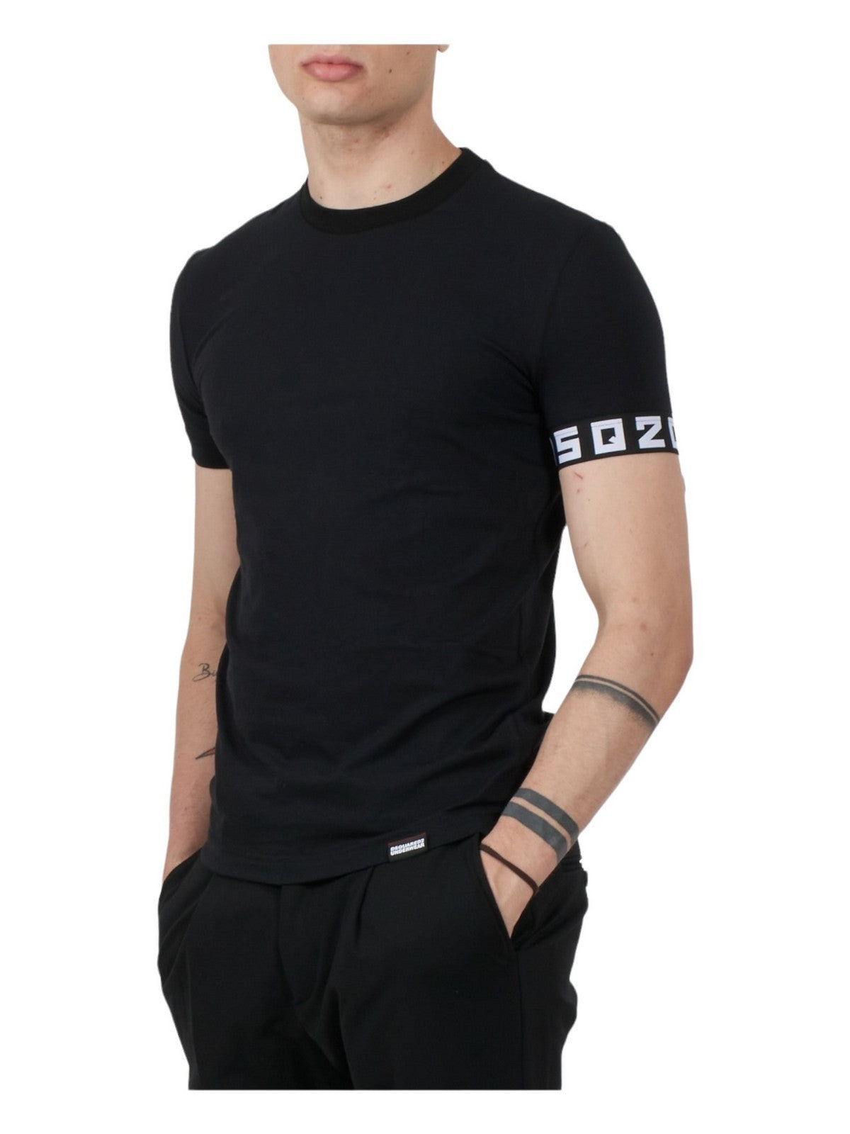 DSquared2 T-Shirts und Herren Stange D9M3S513 003 Schwarz