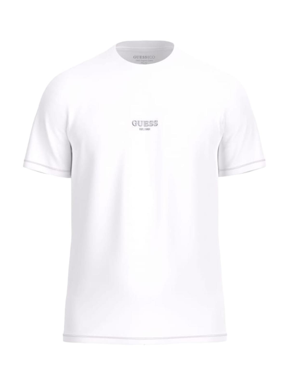 GUESS T-Shirt et Polo Homme AIDY CN SS TEE M2YI72 I3Z14 G011 Blanc