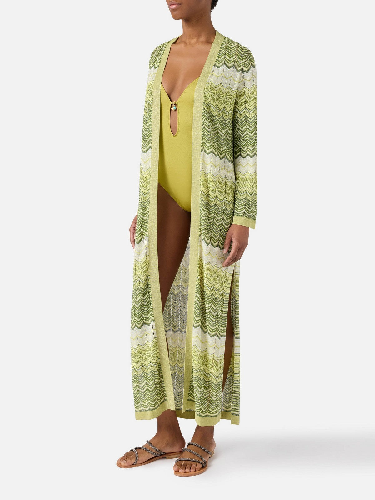 MC2 SAINT BARTH Cardigan Donna  TONIA 08303L SEA WAVE LUREX 55L