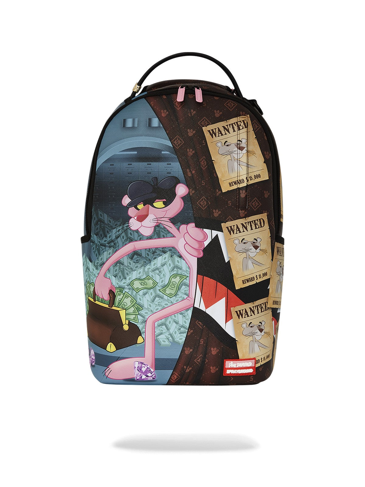SPRAYGROUND Zaino Uomo PINK PANTHER BURGLAR ESCAPE DLXV BACKPACK 910B7773NSZ Nero gioboutiqueweb