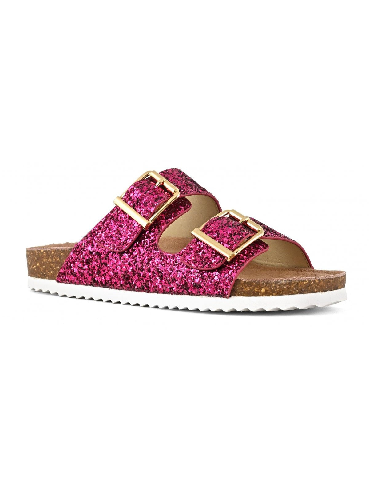 Farben der kalifornischen Sandalen Bio -Glitter -Metallschnallen HC.Bio35 Fux Rosa