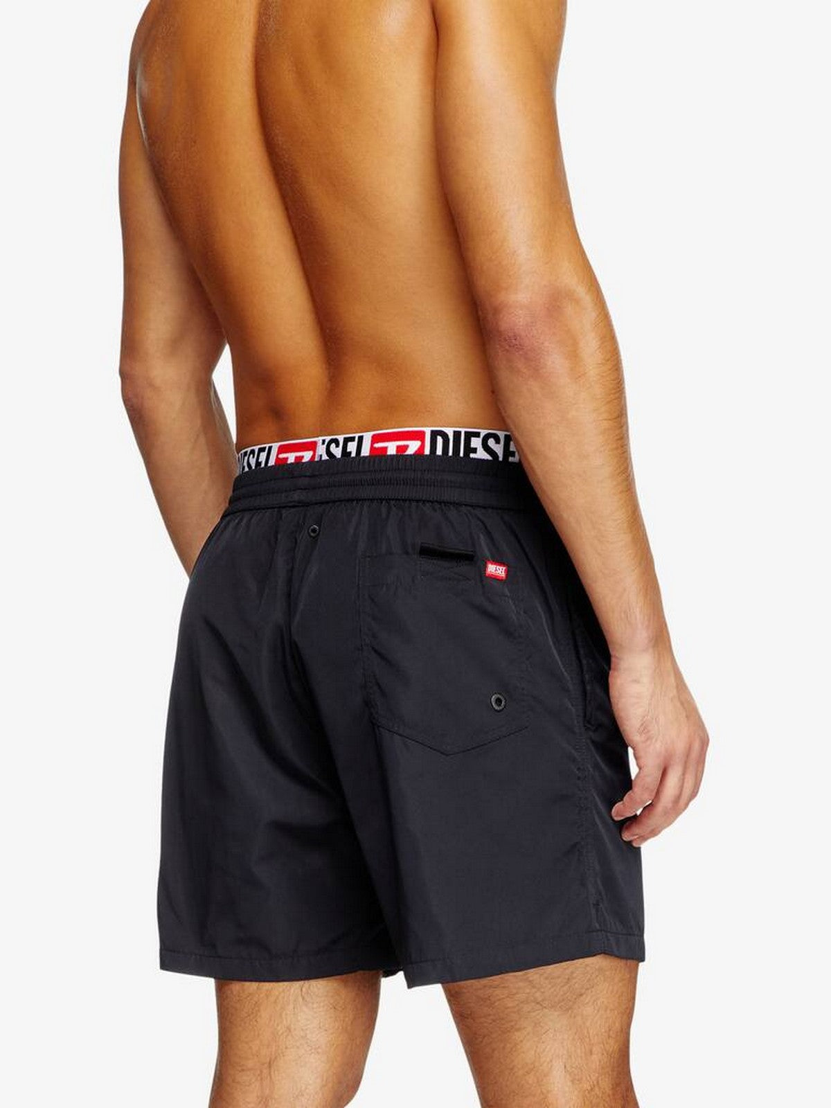 DIESEL Costume da bagno Uomo VISPER-41-D-CORE BOXERS A16301 0NJAS E0013 014 - BLACK/WHITE