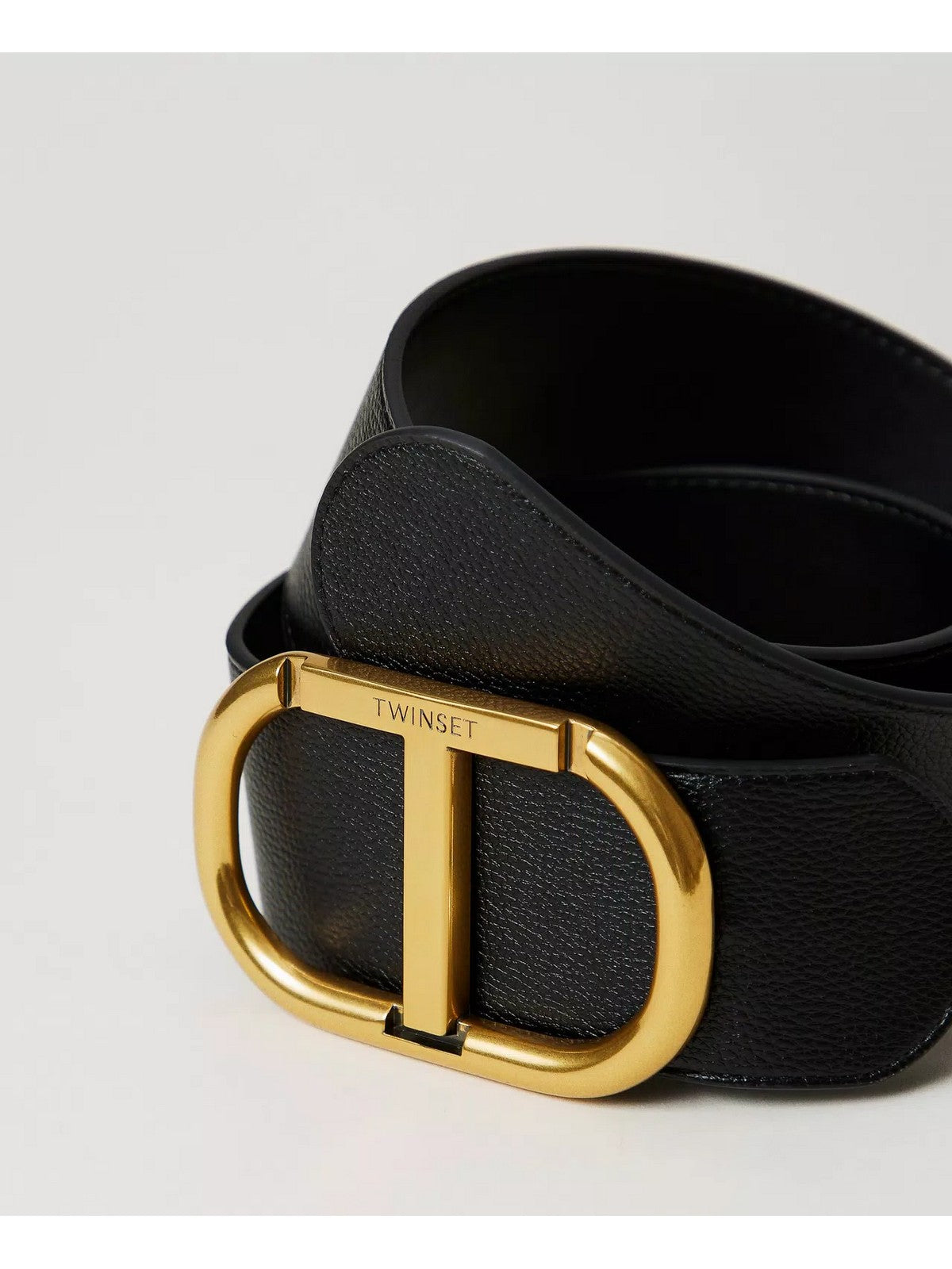 TWINSET Cintura Donna OVAL T BUCKLE BELT 242TA4680 00006 Nero gioboutiqueweb