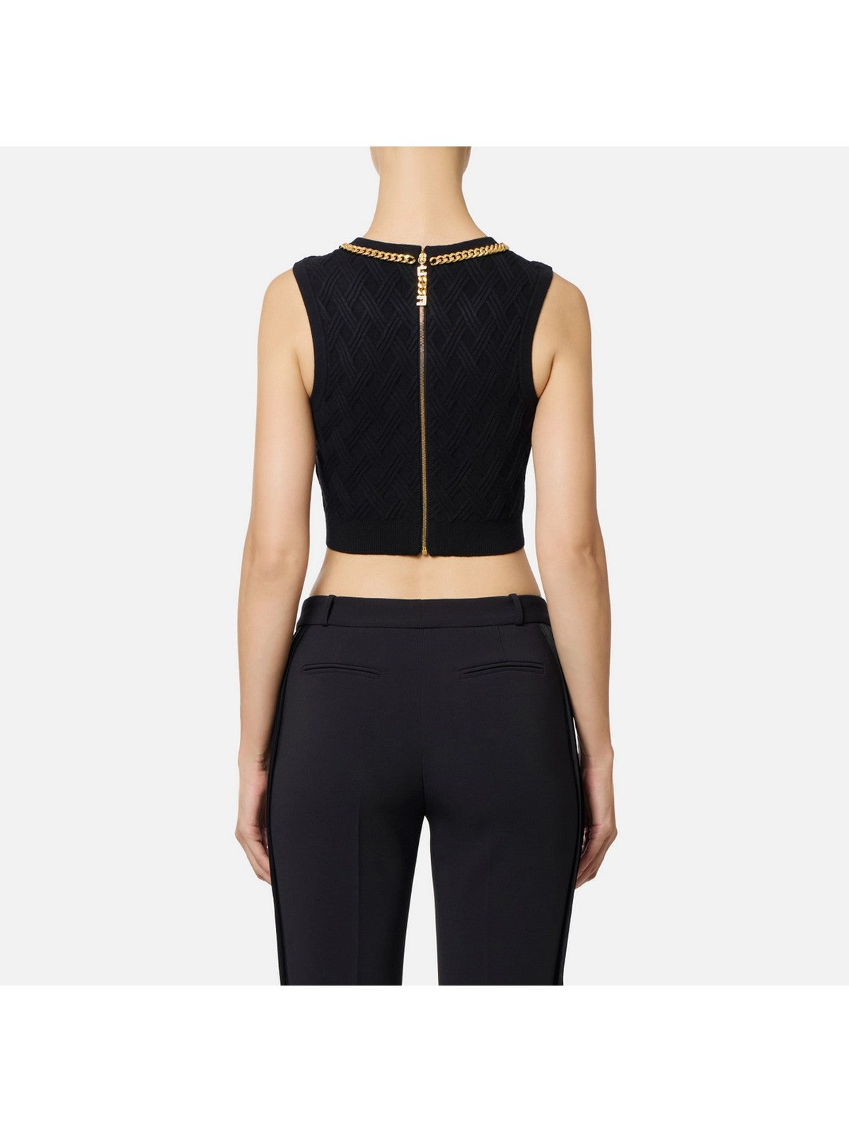 ELISABETTA FRANCHI Top Donna  TK60B56E2 110 Nero gioboutiqueweb