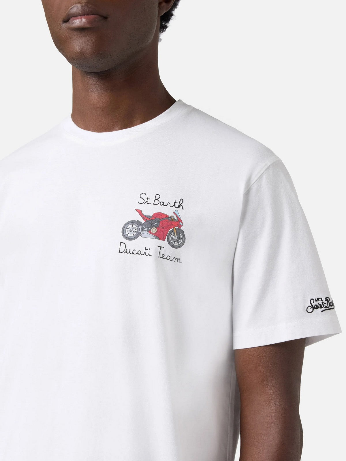 MC2 SAINT BARTH T-shirt Uomo  PORTOFINO 04521L DUCATI TEAM 01N EMB