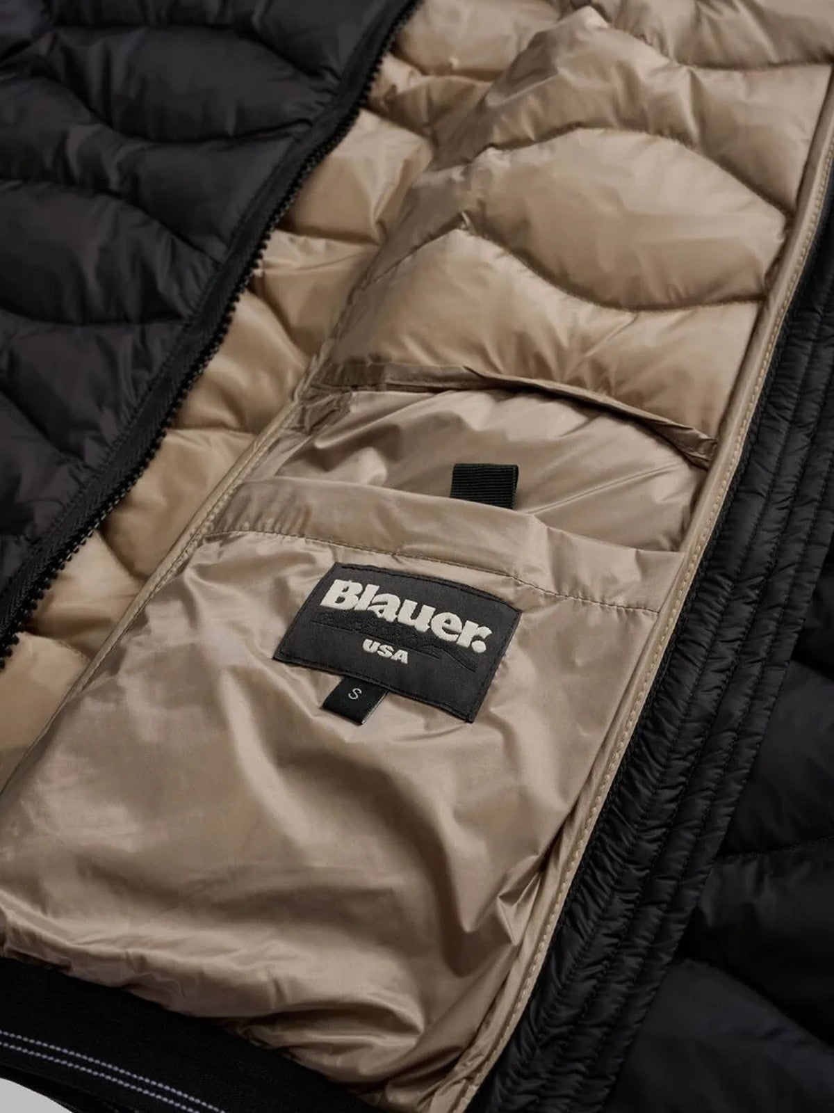 BLAUER Piumino Donna CAMELIA 25WBLDC03095 006047 999EI NERO interno BEIGE 301