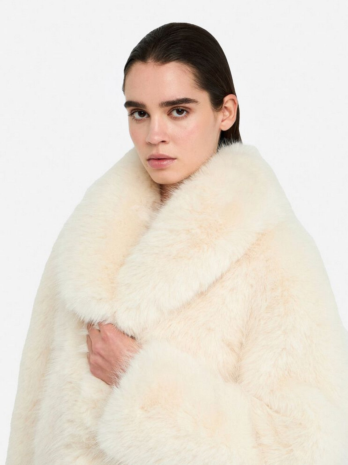 LIU JO BLACK Pelliccia Donna  CF5186E1031 X0718 Latte light