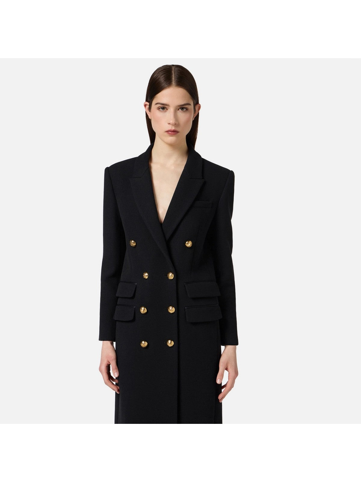 ELISABETTA FRANCHI Cappotto Donna  CP00256E2 110 Nero gioboutiqueweb