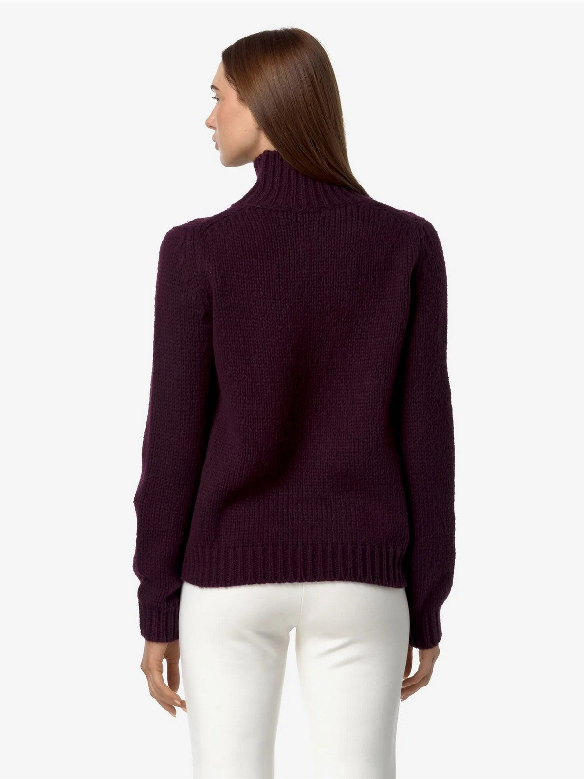 K-WAY Maglione Donna FUZZY WOOL MERINO BLEND K8133SW ART Viola gioboutiqueweb
