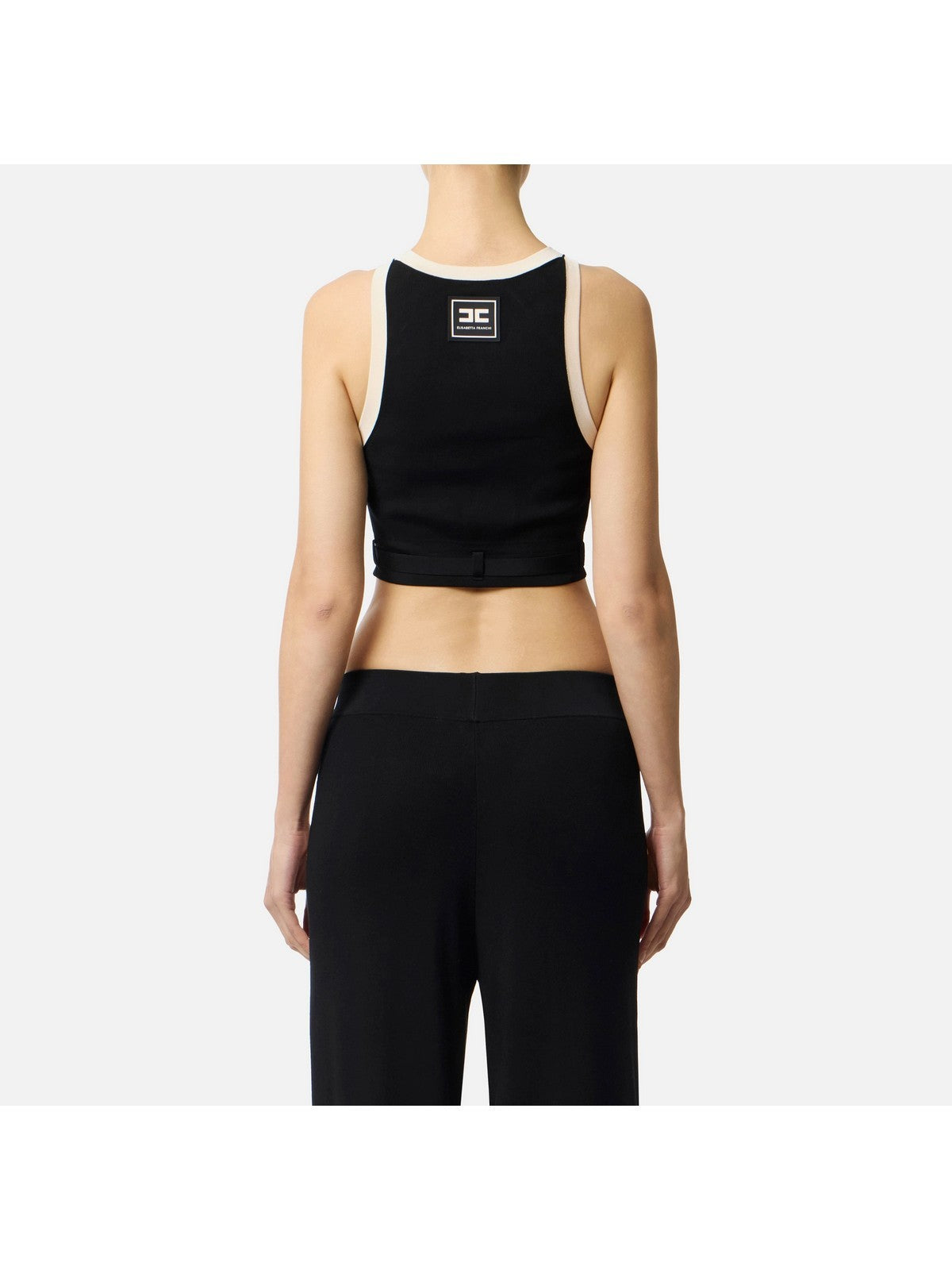 ELISABETTA FRANCHI Top Donna  TK71S61E2 685 NERO/BURRO