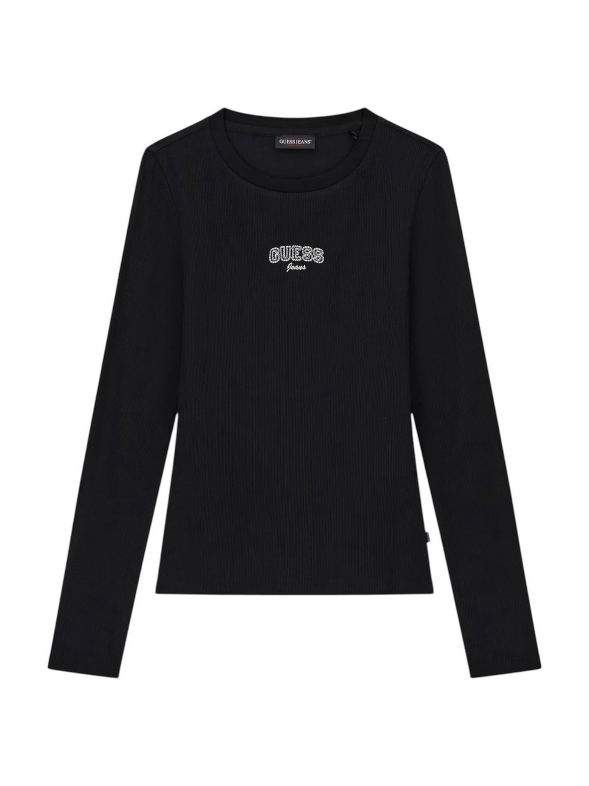 GUESS T-shirt Donna GJ LS CN EMBRO SLIM TEE W6RP22 KA0H1 JBLK Jet Black A996